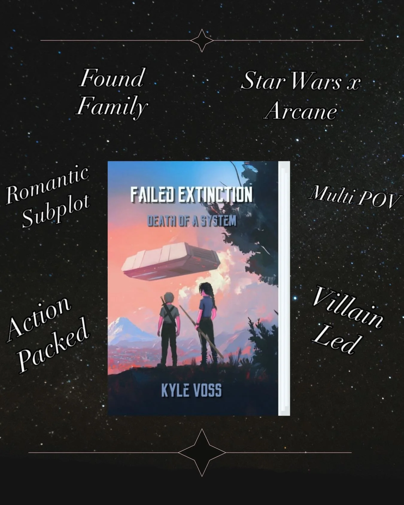 Available March 13th!! Want a sci-fi fantasy book built on a completely new construct? Well done I have the book for you! Failed Extinction: Death of a System has action, a romantic subplot, deep emotion and political drama, all paired with unique ch