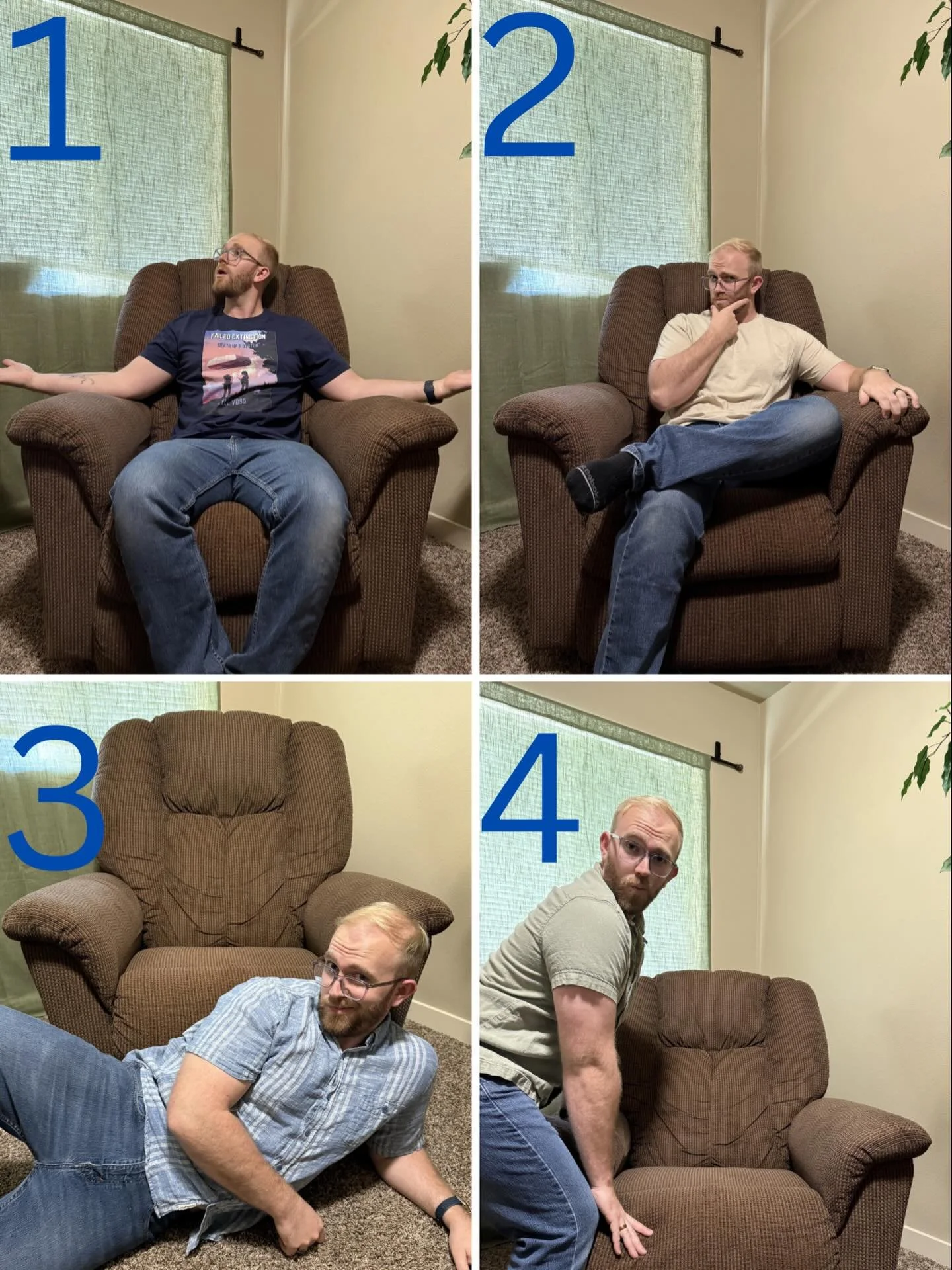 Help!! No idea what do wear for my signing tomorrow&hellip; do any of these shirts work?? Please vote and help my indecisive brain. Thanks, please ignore me trying to be less awkward by being purposefully awkward in these photos, please and thanks! ?