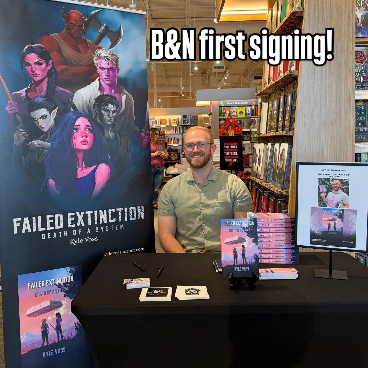 Barnes and Nobles Meridian ✅
My first official signing of the tour went well!! It&rsquo;s such a fun time talking about and selling my book to people I both do and don&rsquo;t know! Was a good experience to try this out on a bigger scale! Thank you t