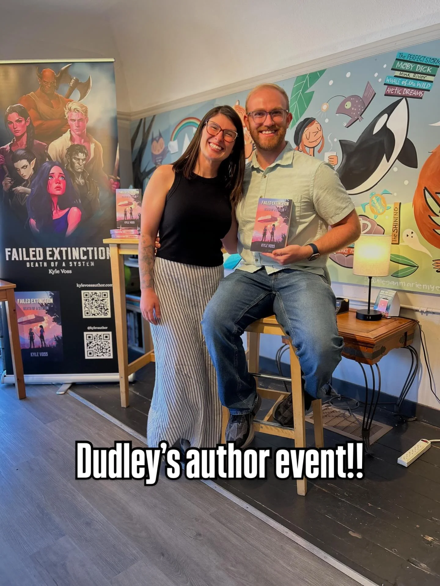 Today is the day!! Only ten minutes until the start of my first speaking author event!! I love this bookshop @dudleysbookshopbend so much and wrote a good portion of my books here :) so excited for today!! Wish me luck and that I forget I have stage 