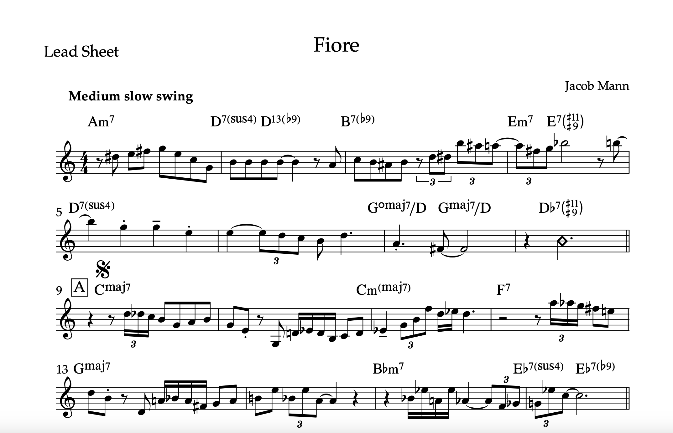 Fiore - Lead Sheet