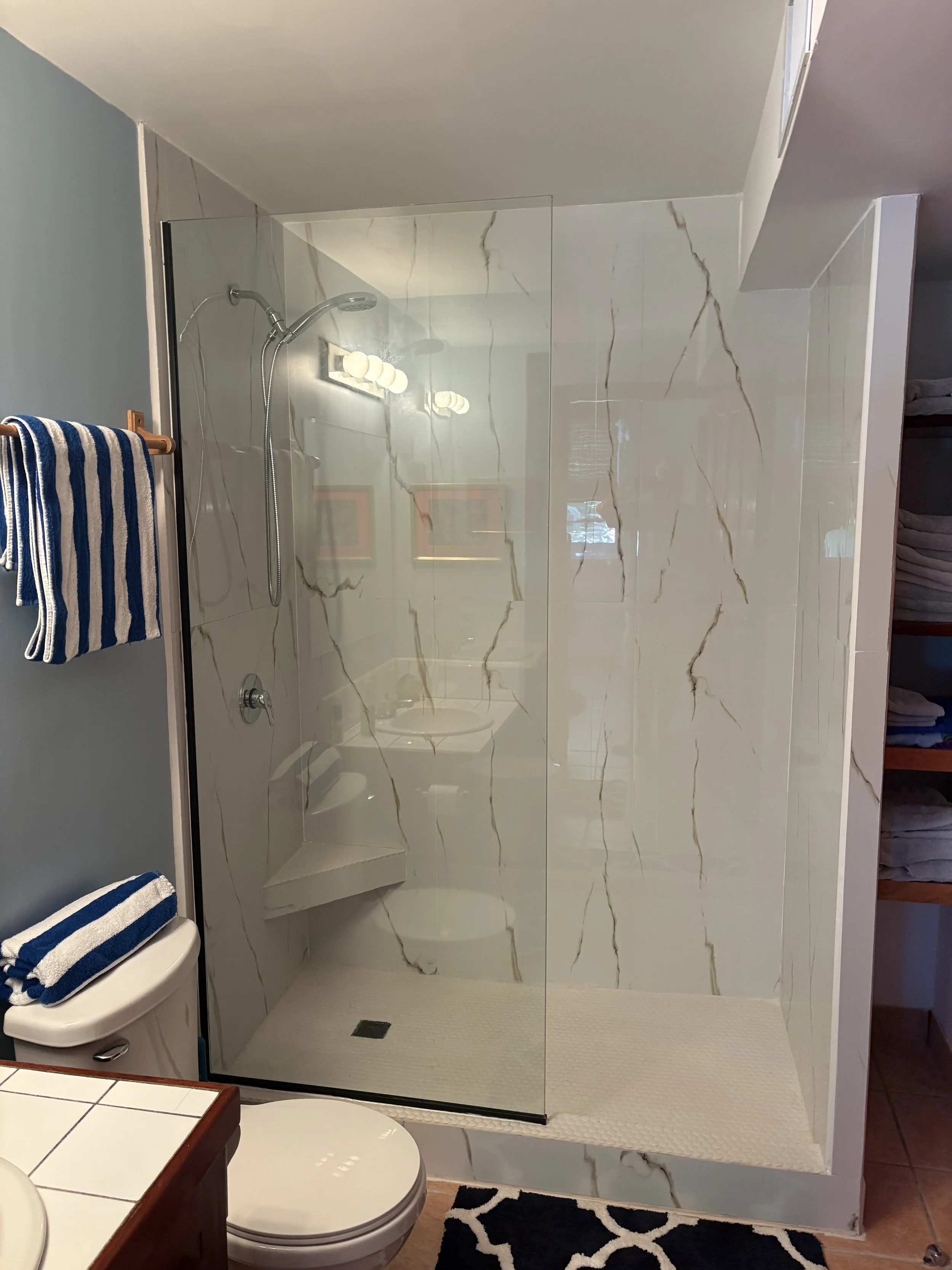 Second Bath Shower Connected to Second Bedroom