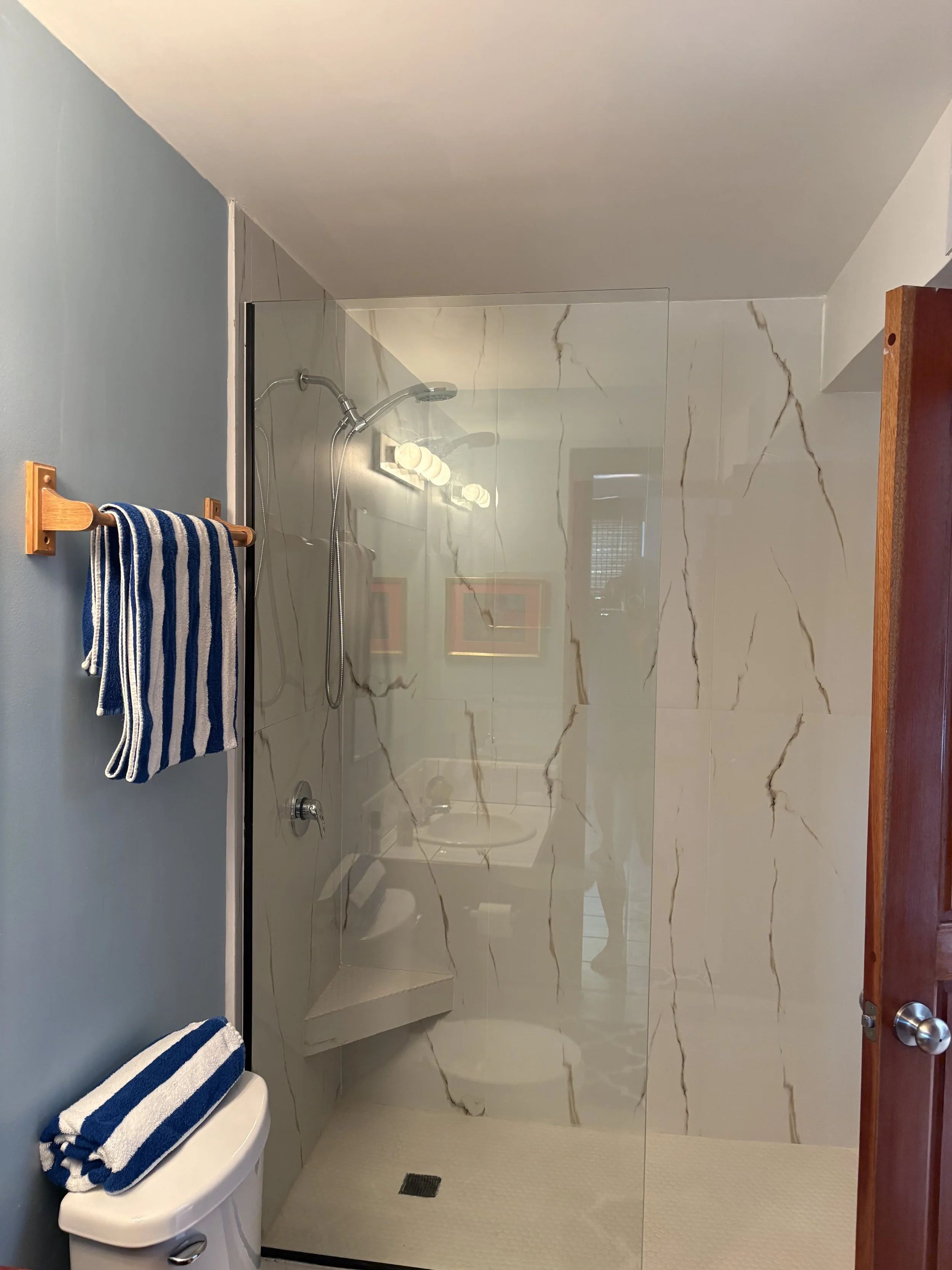 Second Bath Shower Connected to Second Bedroom