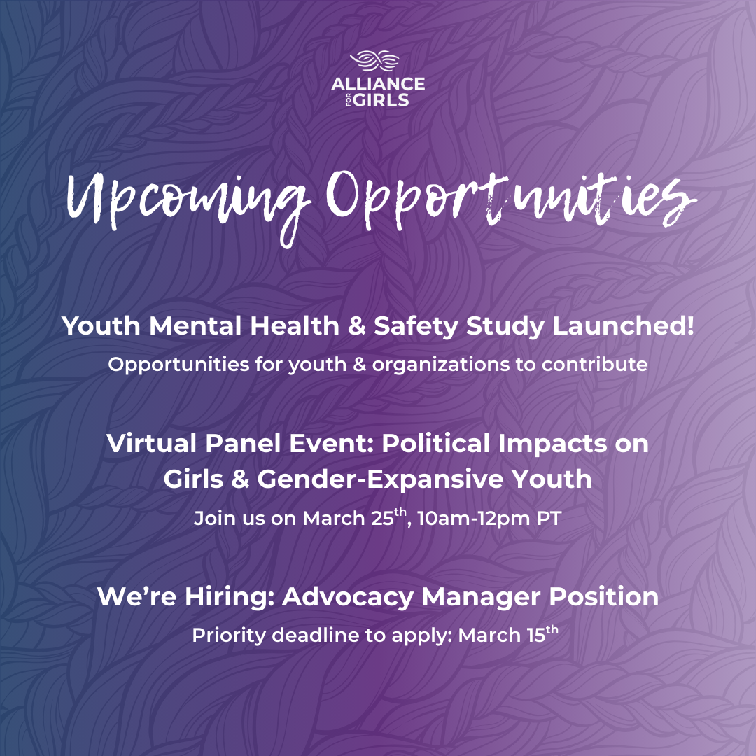 Upcoming Opportunities: New Mental Health Study, Political Impact Panel, &amp; Advocacy Manager Position