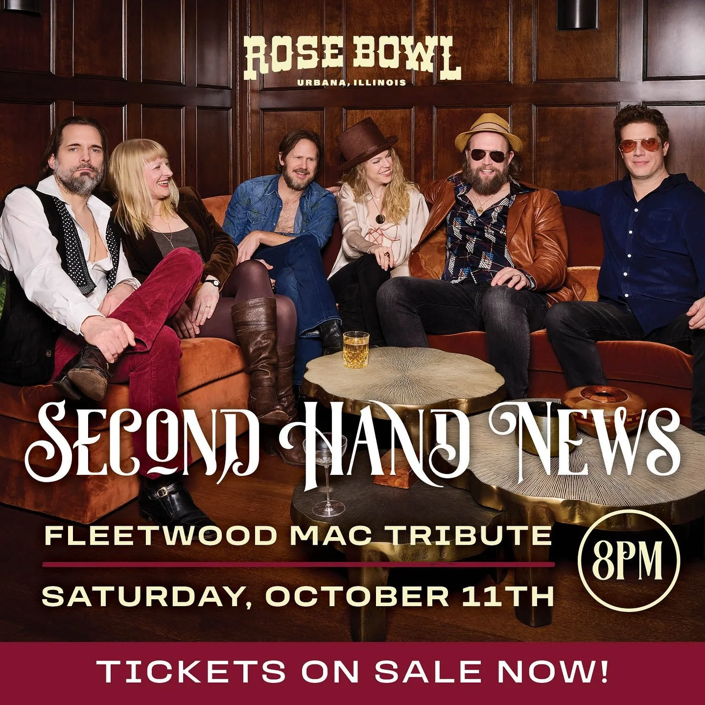 Rose Bowl Tavern // 10.11.2025 // 8PM

🎫 link in bio ⬆️ 

Urbana!! Let&rsquo;s party. 🔮 ✨ 💃🏼 

.
.
.

#2ndhandtheband #fleetwoodmac #urbanalivemusic #urbanaillinois #1970s #stevienicks #lindseybuckingham #christinemcvie