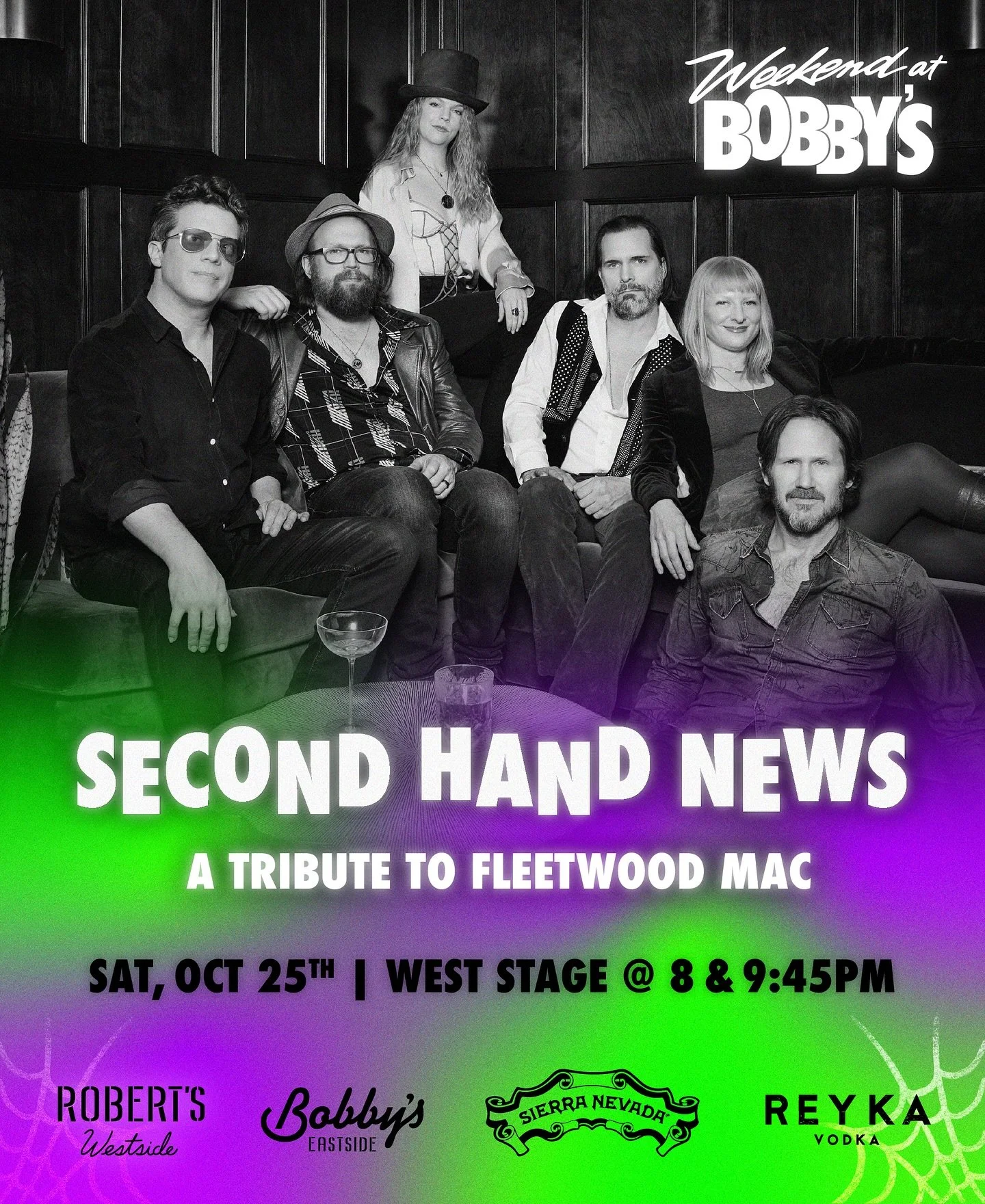 Robert&rsquo;s Westside // 10.25.2025 // 8PM

🎫 link in bio👆

Believe it or not, Fall is right around the corner 🎃🔮 Come get spooky with your favorite welsh witch! 🧙🏻 

P.S. IT&rsquo;S A COSTUME CONTEST!!
.
.
.

 #fleetwoodmac #stevienicks #rob