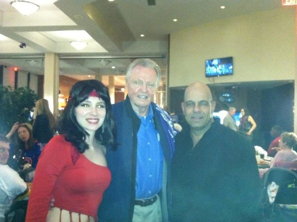 With Jon Voight after entertaining for The Wounded Warriors at Walter Reed hospital.