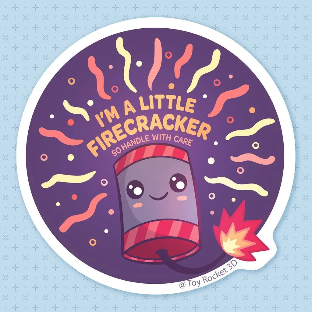 🎆🔥 Happy 4th of July are you a firecracker?  Wishing you all a fun and festive holiday filled with laughter, fireworks, and family fun! 🎉✨

#FourthOfJuly #KawaiiFirecracker #IndependenceDay #FamilyFun #StickerArt #CuteAndFestive #SummerVibes #Fire
