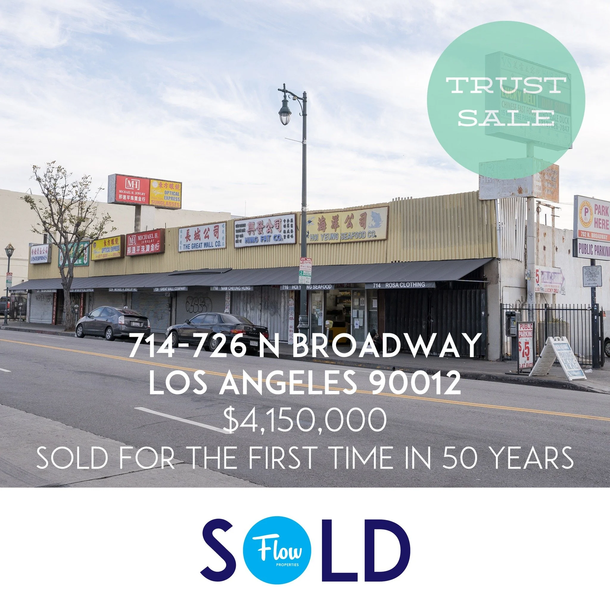 SOLD for $4,150,000. Congrats to the Tse Family on a successful sale and congrats to the buyers Frank and Kevin on expanding their retail portfolio. This was a #trustsale retail income property sold for the first time in 50 years, which presented a u