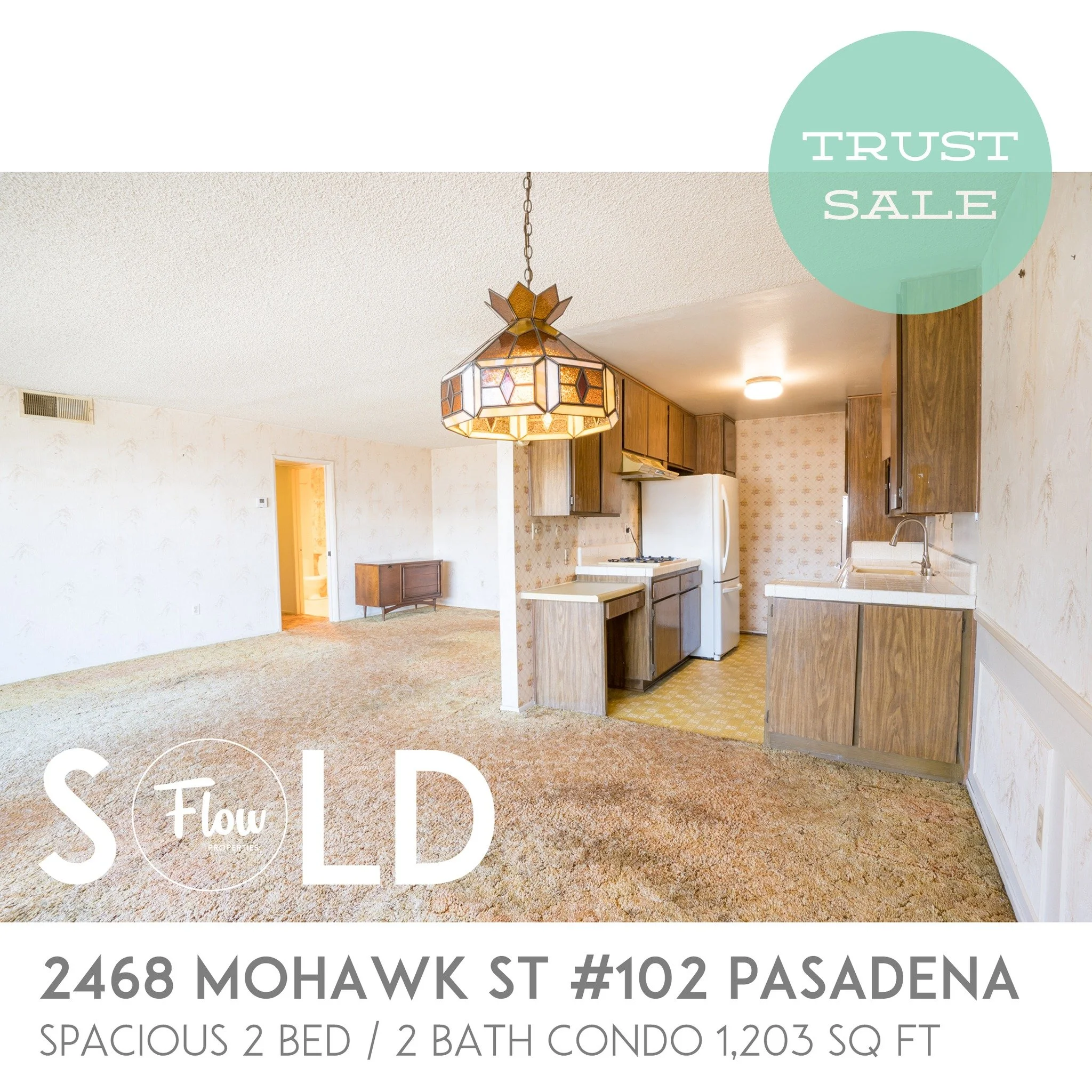 JUST SOLD: 2468 Mohawk #102 Pasadena. Congrats to the sellers &amp; buyer. This unit was in the family since the building was constructed and now has a new owner.  We're grateful to be of service to all involved.

This was a trust sale with 6 sibling