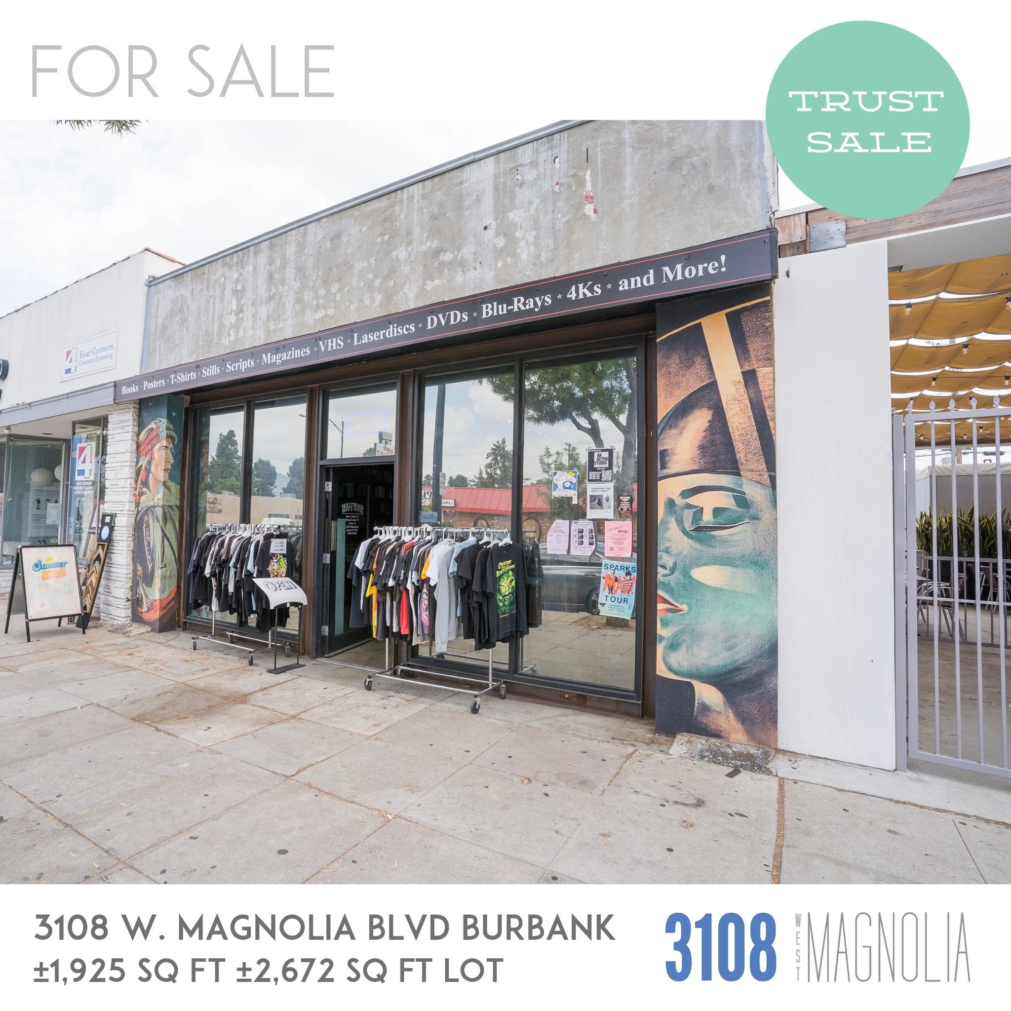 JUST LISTED: 3108 W. Magnolia Blvd in Burbank. Asking $1,600,000. Prime Magnolia Park Retail &plusmn; 1,925 Sq Ft &plusmn; 2,672 Sq Ft Lot. Highly Visible Location with Foot Traffic. Beautiful building with polished concrete floors and exposed ceilin