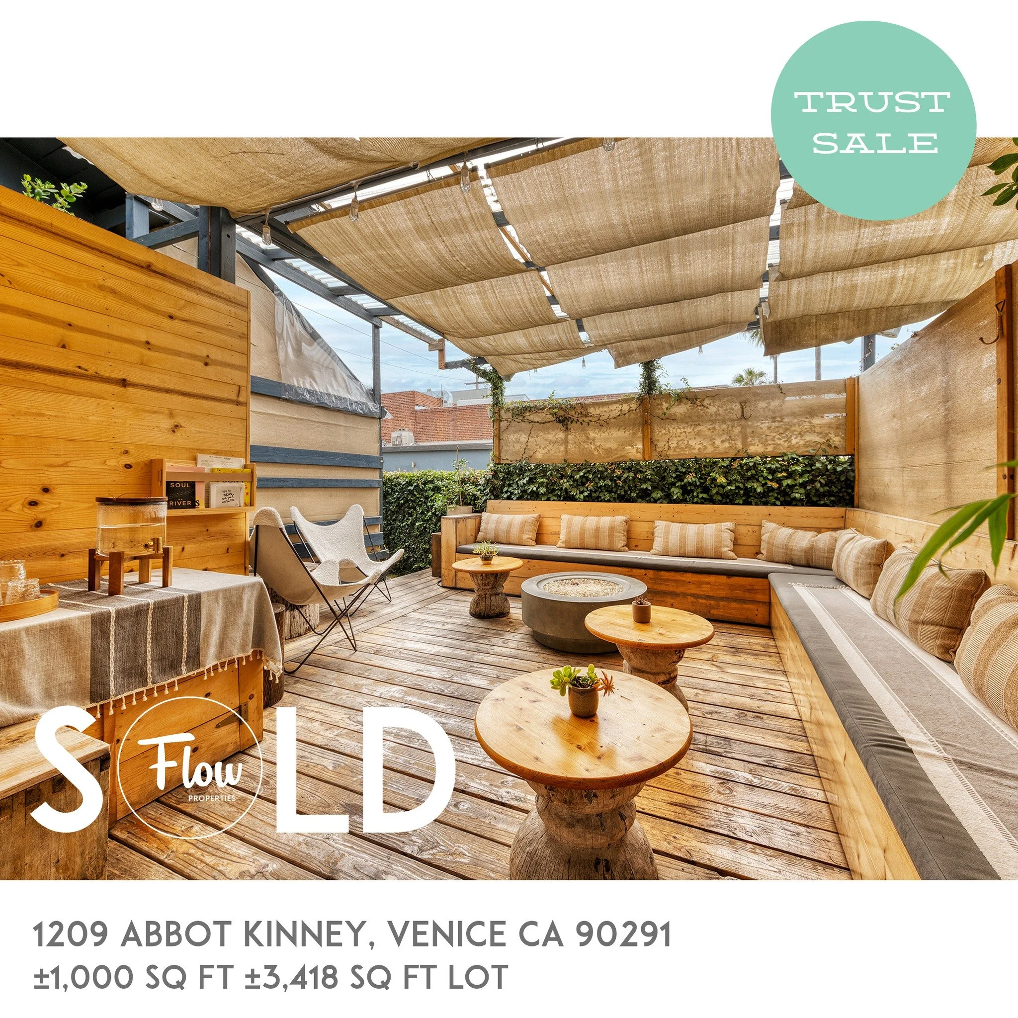 SOLD: 1209 Abbot Kinney in Venice. Sold for $4,300,000. The former home of Bulldog Realtors & current home of Den Mother Wellness officially has a new owner. Congrats to all involved! 
Co-Listed by:
Adam Kawasawa - Flow Properties (DRE 01751923)