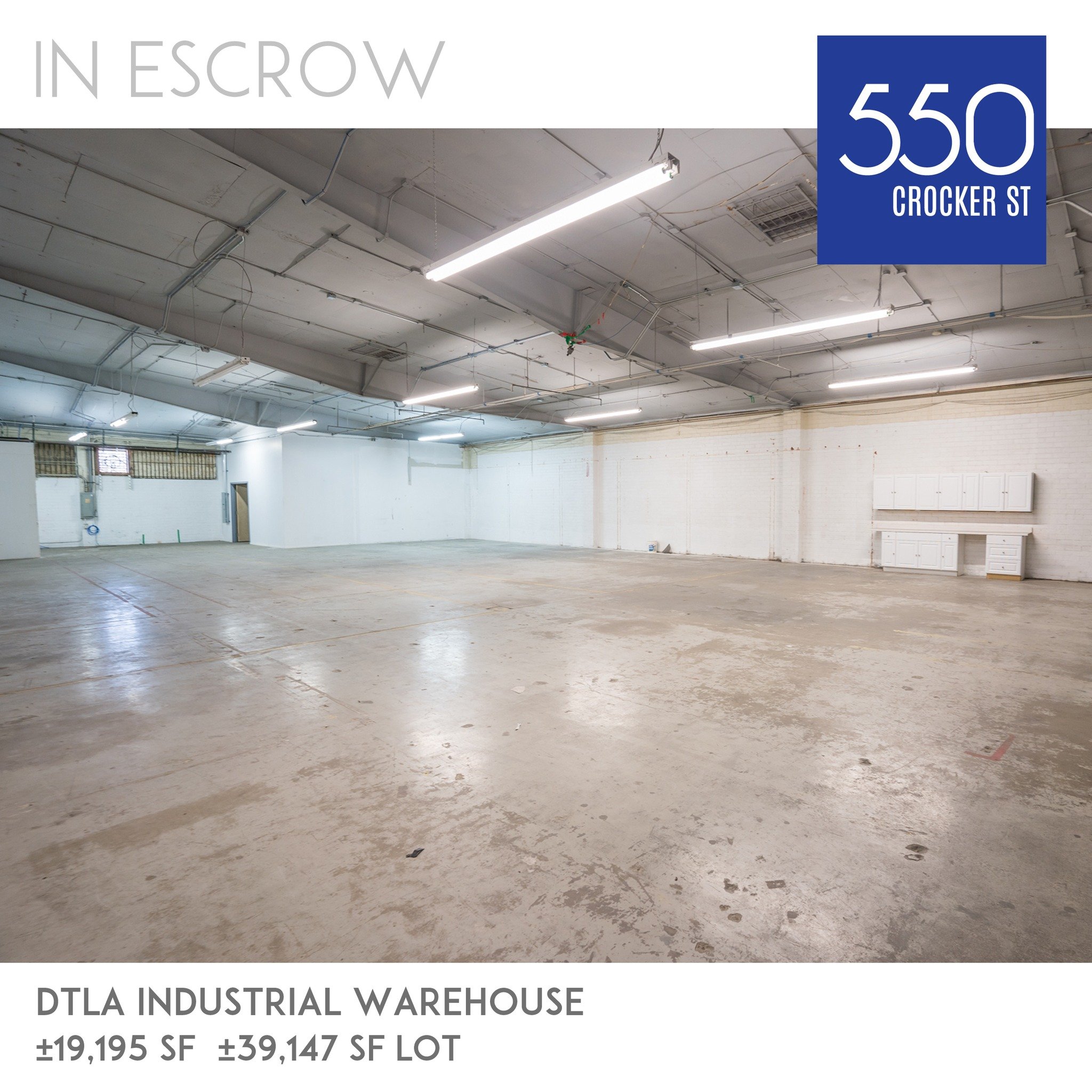 IN ESCROW: 540-565 S Crocker St. in DTLA!

Listed by: 
Adam Kawasawa (DRE 01751923)
Flow Properties 

#dtlarealestate #losangelescommercialrealestate #losangelesindustrialrealestate