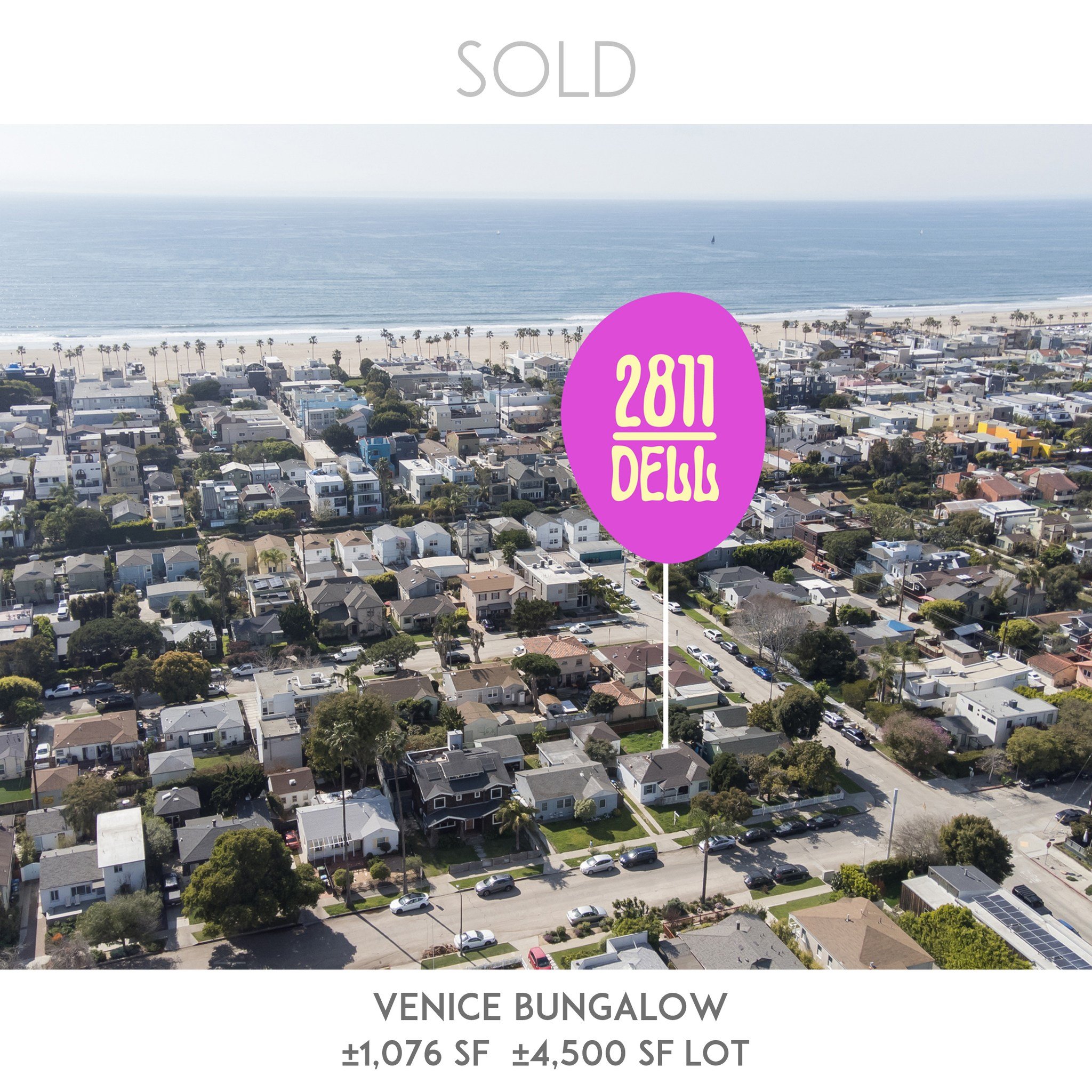 JUST SOLD! 2811 Dell in Venice. Congrats to the Buyers and Seller on a successful sale. This house is a mild fixer, and in this market Fix &amp; Flip investors are more tentative than in recent years. We went through a few escrows and the house ultim