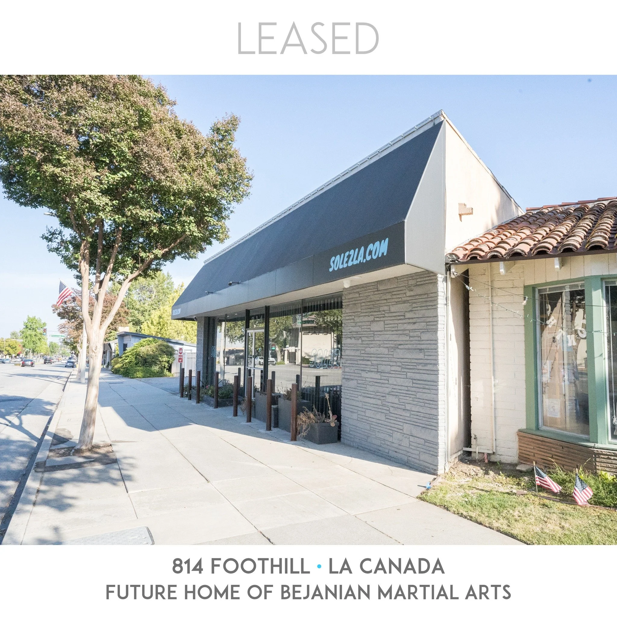 LEASED: 814 Foothill Blvd in La Canada. Congrats to Varouj, Marlet, and the family at @bejanianmartialarts on their 3rd location! Bejanian Martial Arts does exceptional work in the communities they serve. Helping kids learn martial arts and life skil