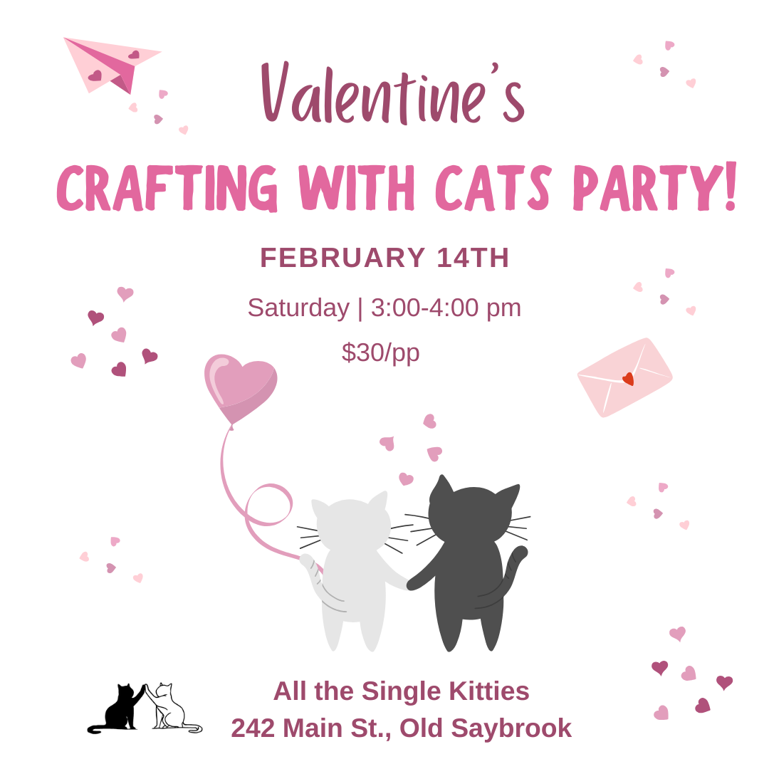 Valentine's Crafting Party with Cats 