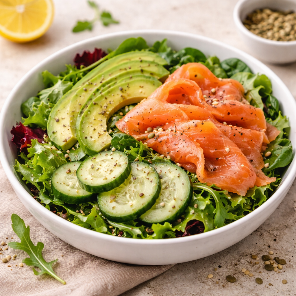 Smoked Salmon &amp; Avocado Quick Salad