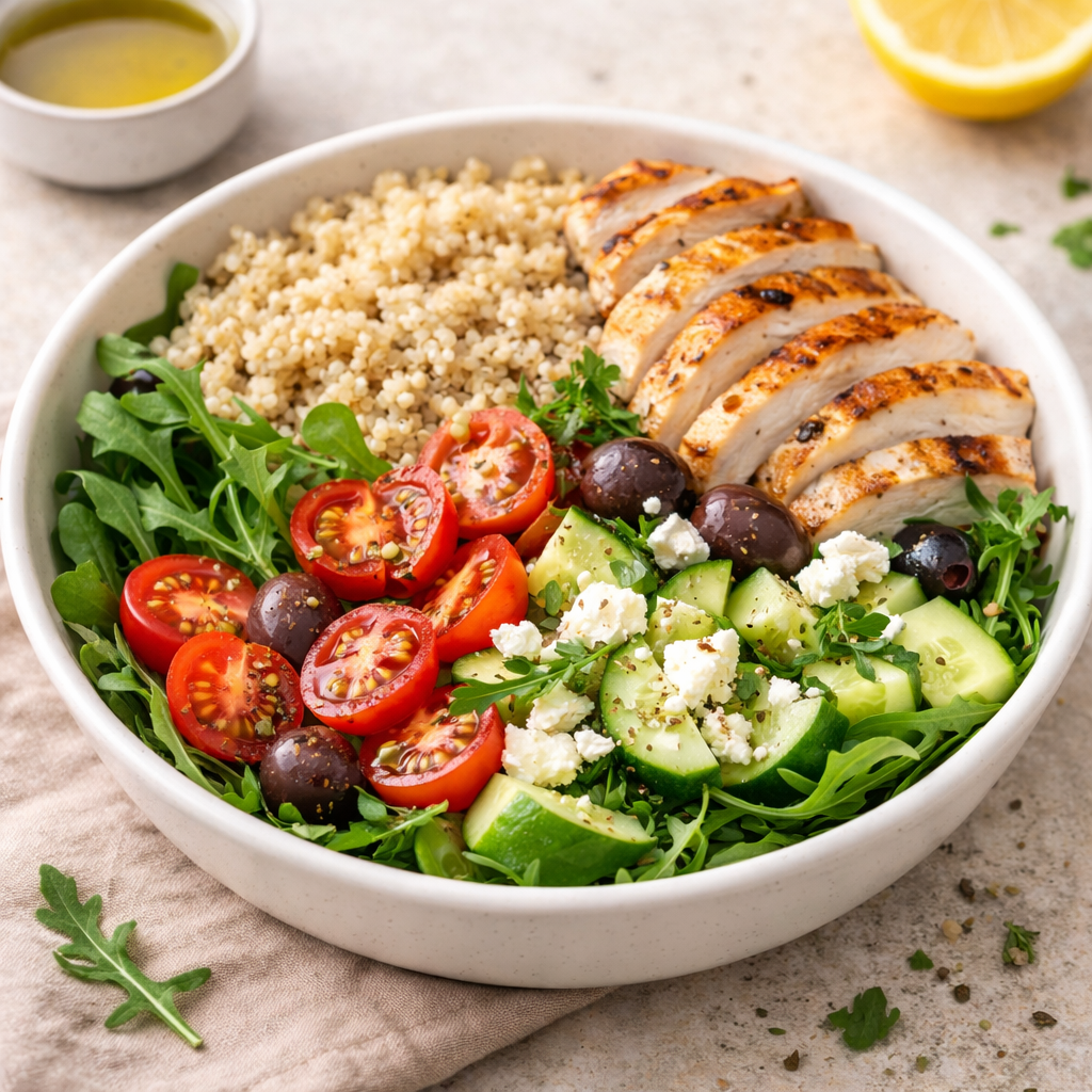 Mediterranean Chicken Nourish Bowl