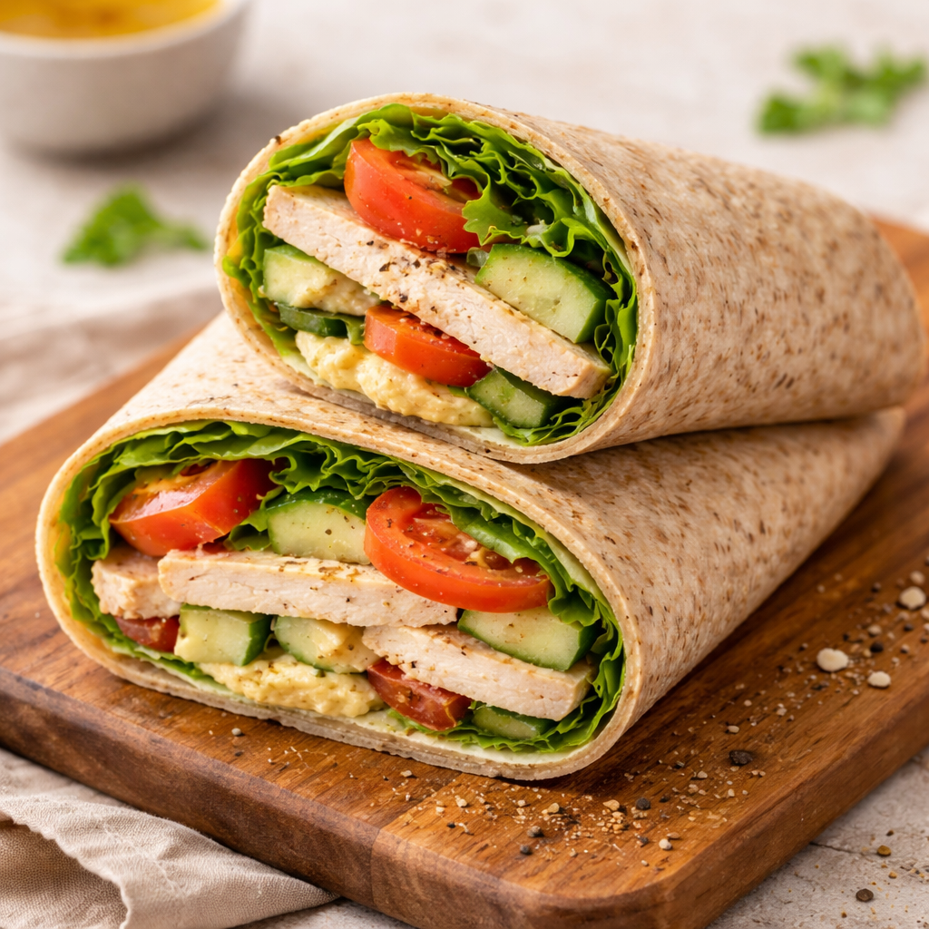 Turkey &amp; Hummus Wholegrain Wrap