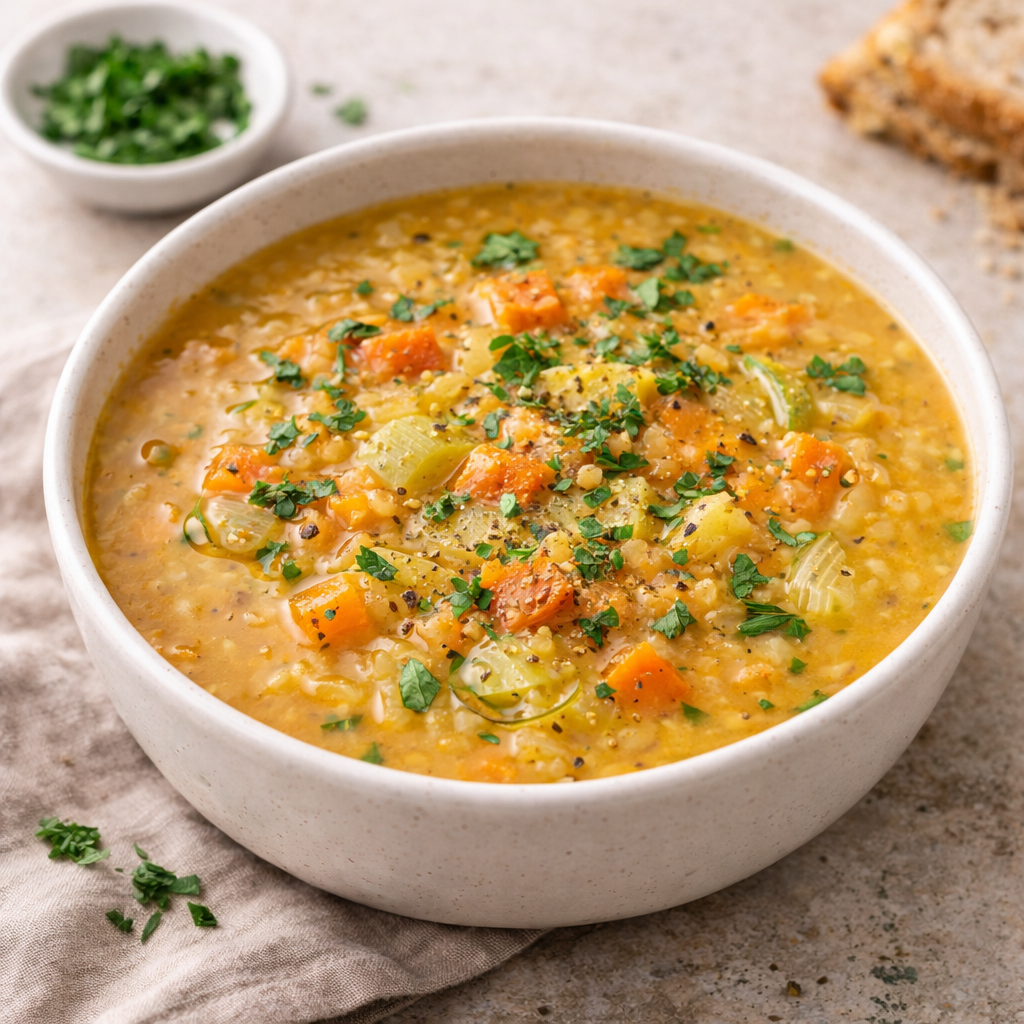 Creamy Lentil &amp; Vegetable Soup