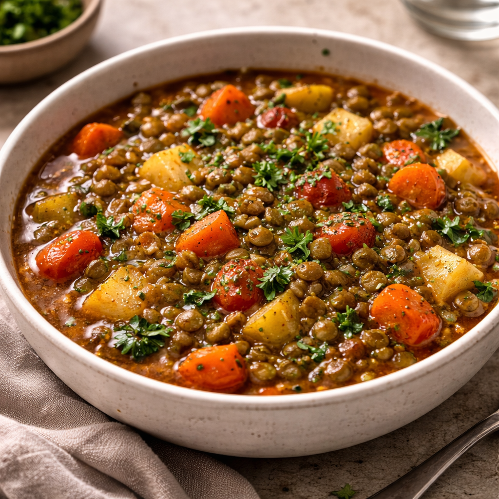 Hearty Lentil &amp; Vegetable Stew