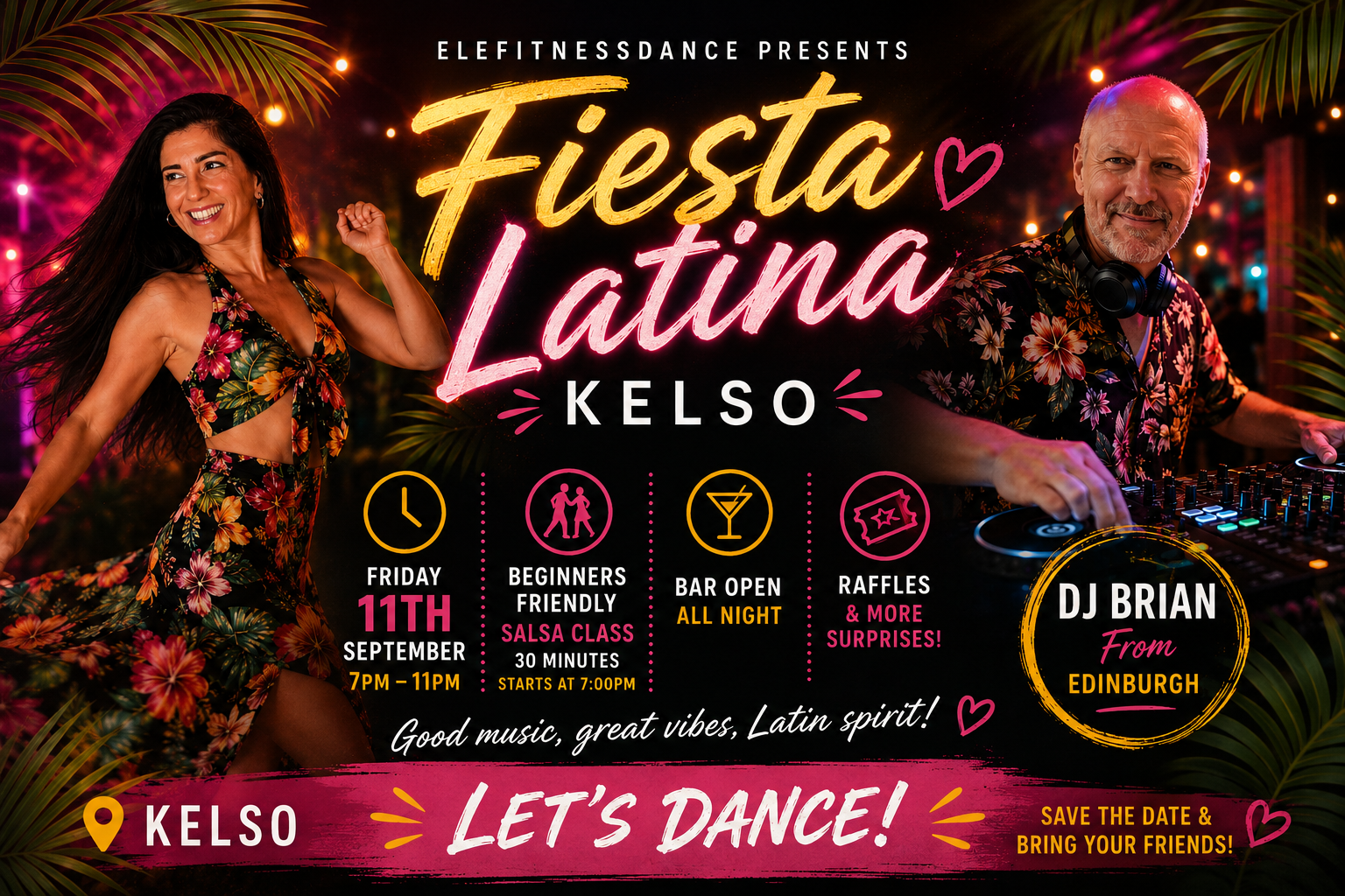 Fiesta Latina Kelso – September Social at Kelso Rugby and Football Club