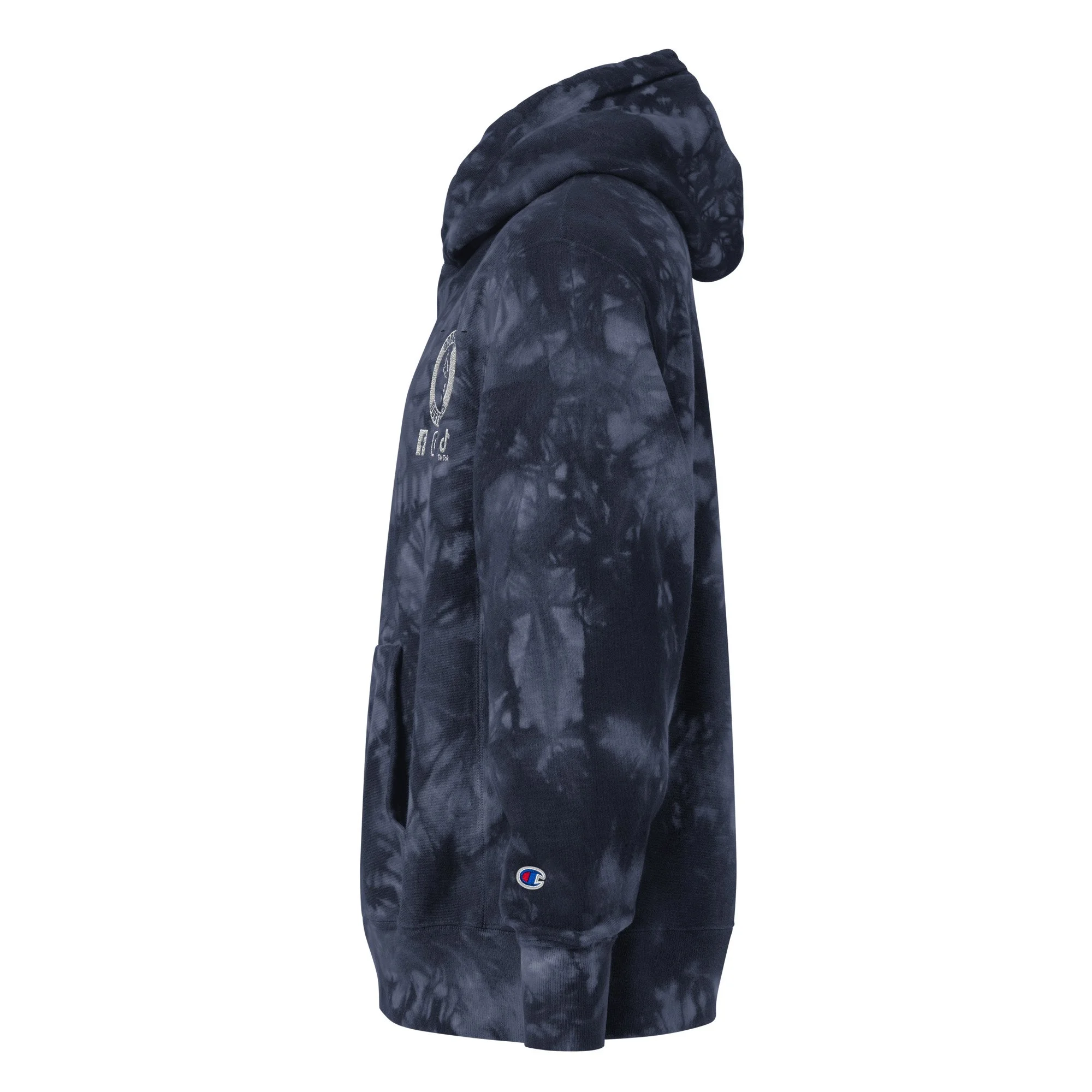 Unisex Champion tie-dye hoodie - Odreman's Dobermans
