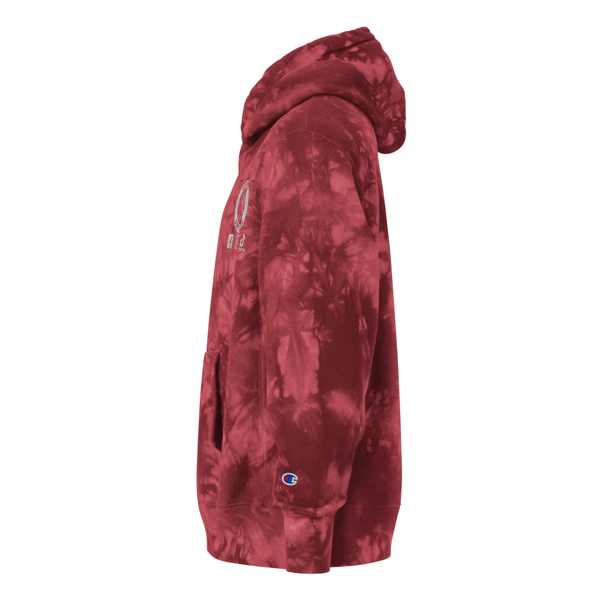 Unisex Champion tie-dye hoodie - Odreman's Dobermans