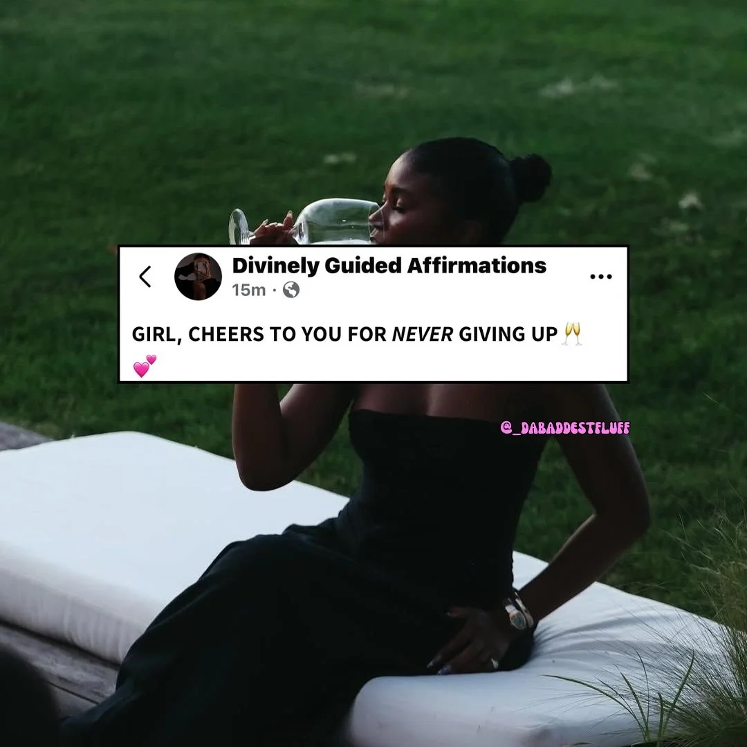 🥂
Daily Baddie Affirmations for healing & self love follow me here on IG and Pinterest for more🪄✨💗
.
.
#divinefeminineenergy #divinevibes #divineenergy #thatgirlenergy #thatgirlmindset