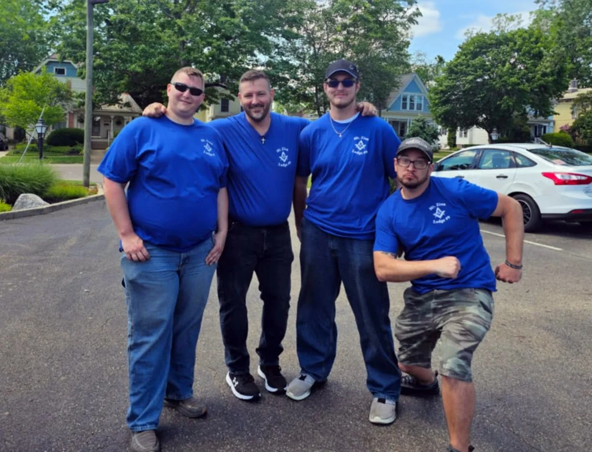 Several of our brothers (Starting left: Bro. Fike, W.Bro. Royer, Bro. Royer, and Bro. Hansen) helped with the Mount Vernon Memorial Day parade 2025. Thank you, sirs!