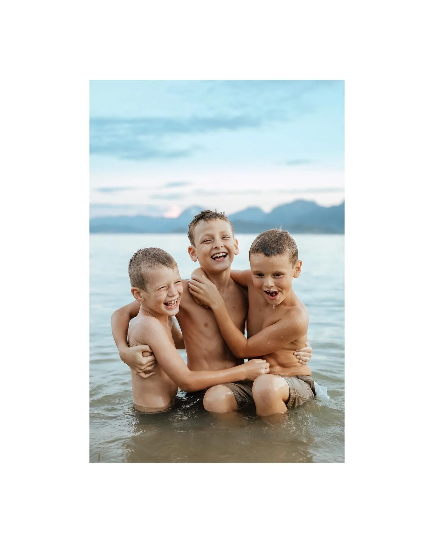 As promised, this session went from sweet frolicking in the field ti fetal shirtless children cannon balling into the ocean and every single bit about that was perfect. 

I was so lucky to get to photograph this family again knowing how truly loving 