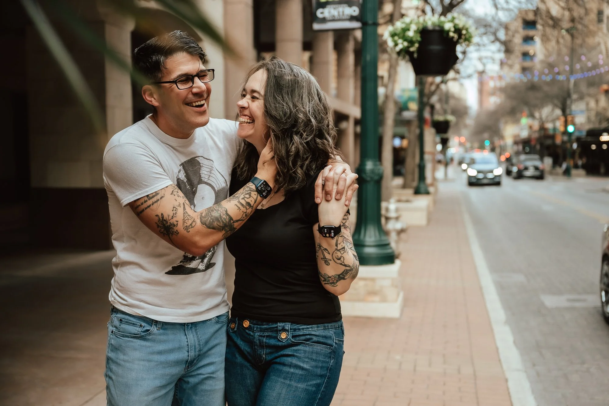 Casual Couples Photos on the San Antonio Riverwalk