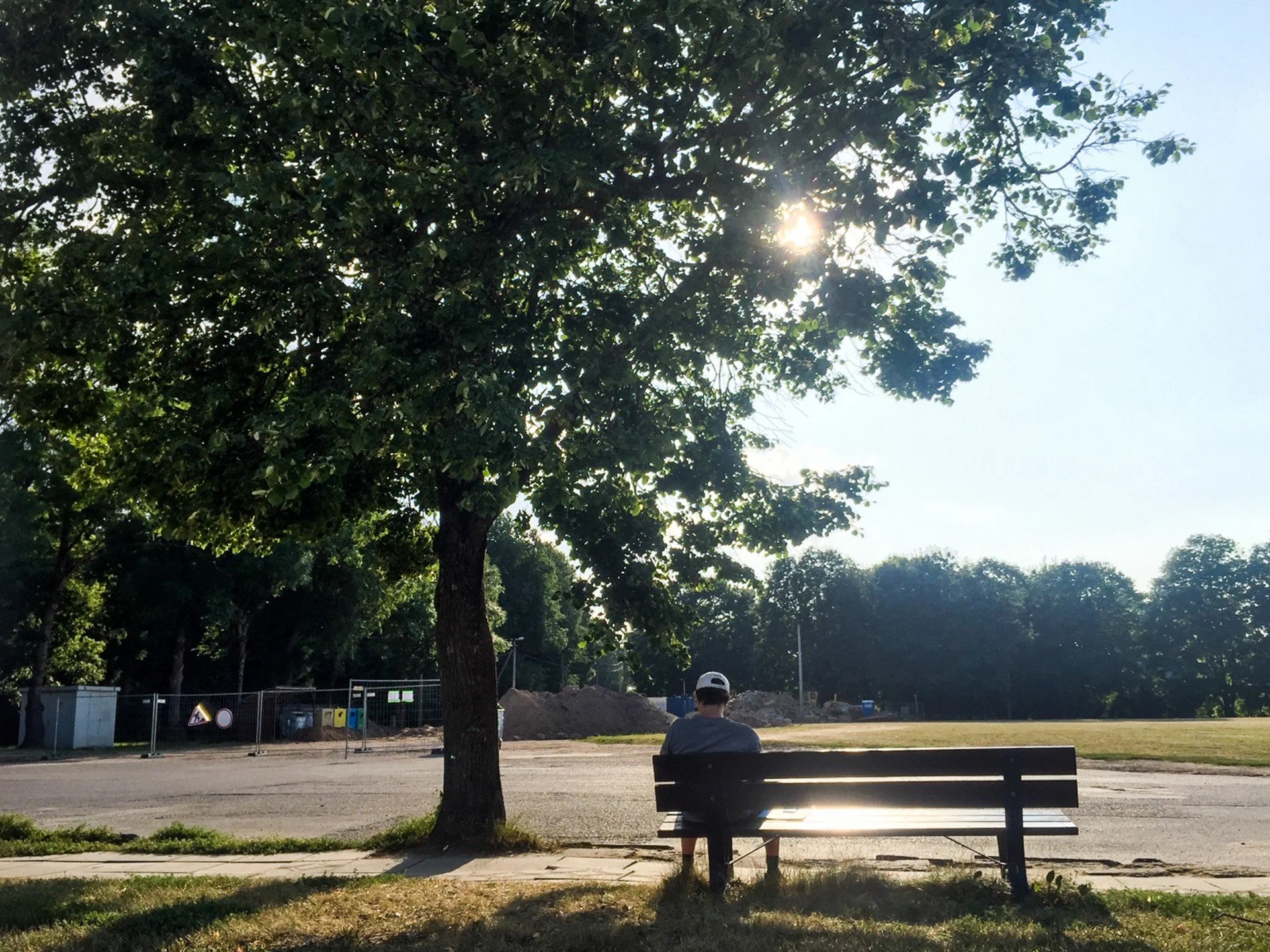 Yale university historian Michael Casper taking notes in Birzai, Lithuania