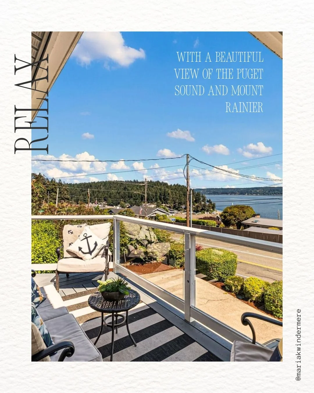 Aerial drone videography of a luxury waterfront home in Gig Harbor Washington for a real estate listing.