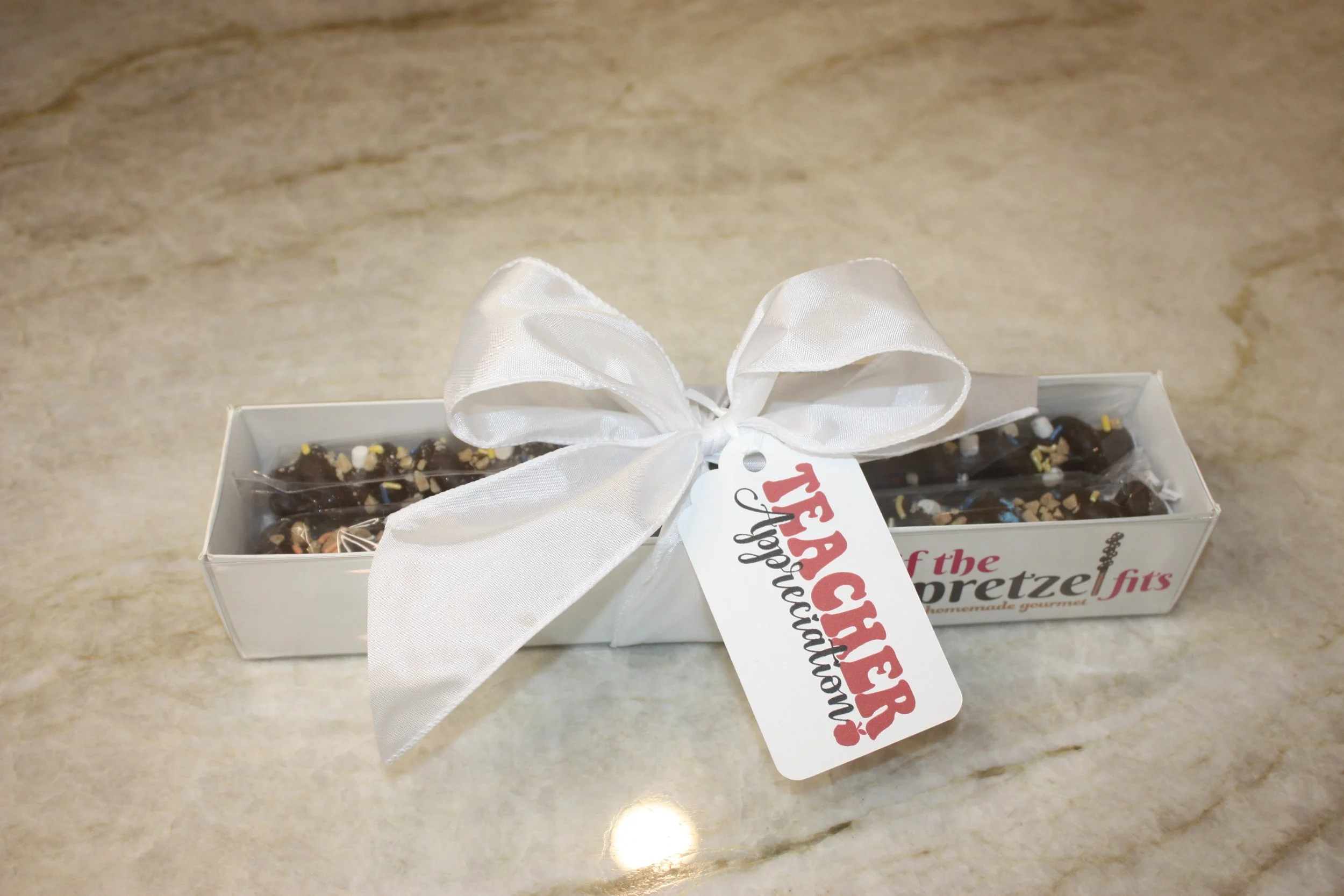 Teacher Appreciation  | Back to School | Chocolate Covered Pretzels | Coach's gift (4 pretzels)