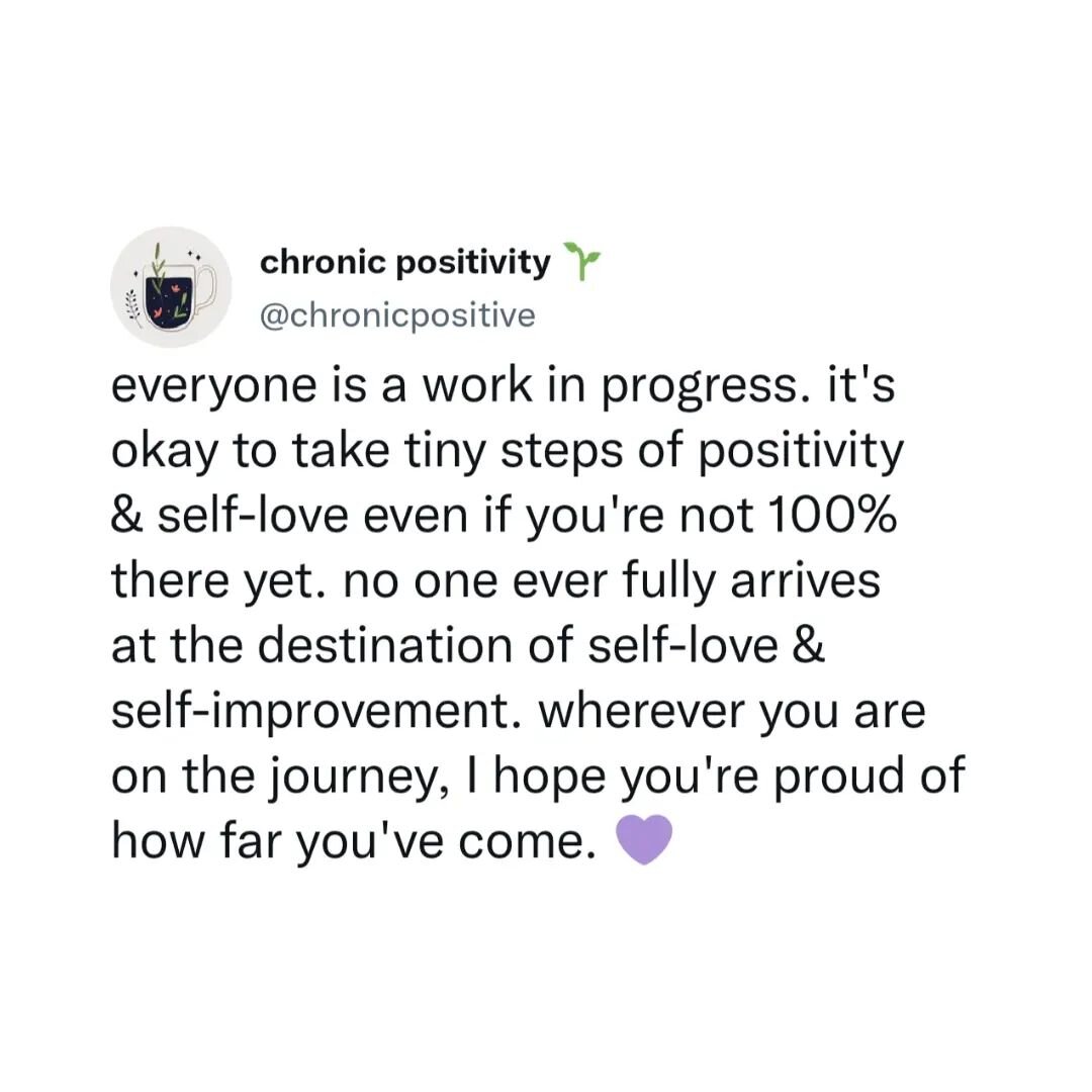 when it comes to what I post on Chronic Positivity, sometimes it's hard for me to practice what I preach. I still struggle with a lot of self criticism, self doubt, and negative thought patterns that I'm trying to undo. My sister often shows me posts