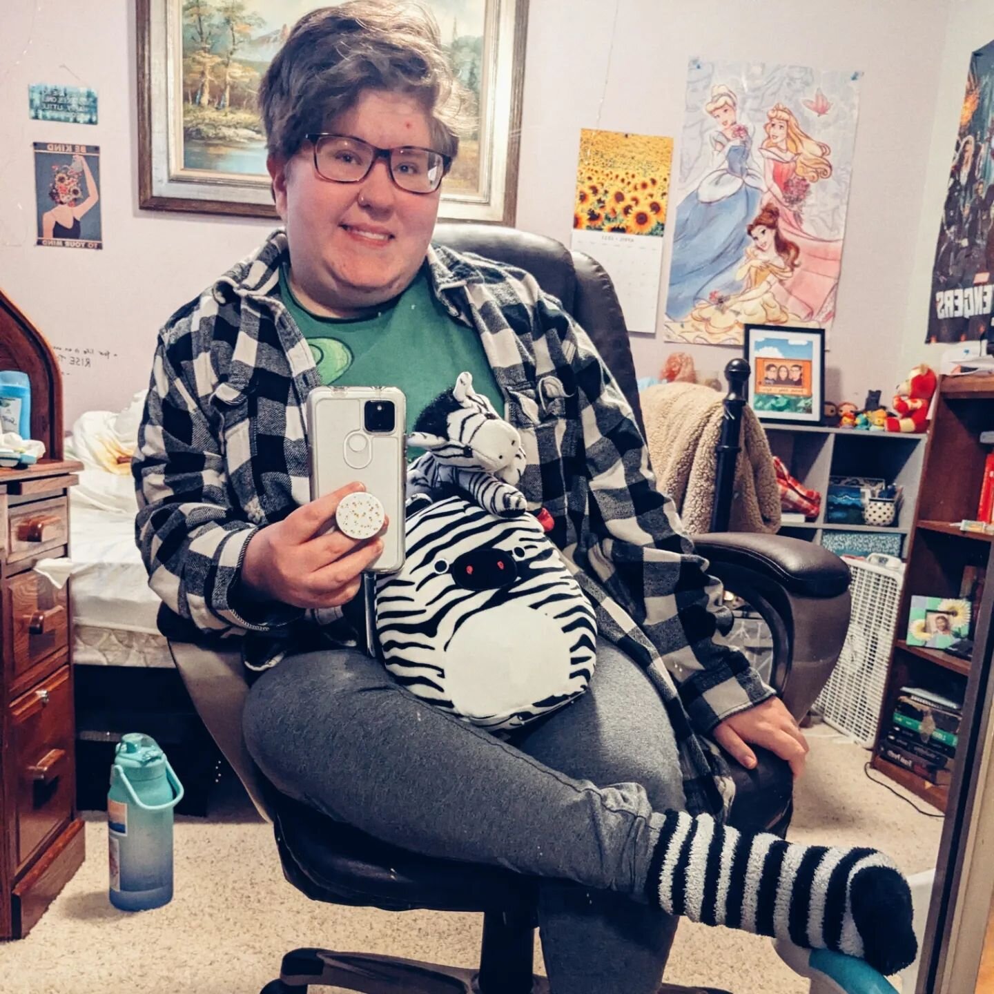 May is Ehlers Danlos Awareness Month, and every day the @ehlers.danlos Society is posting prompts related to EDS for us to share along. Today's is #wearitwednesday, encouraging zebra print or EDS gear - but I had no idea when I put my zebra socks on 