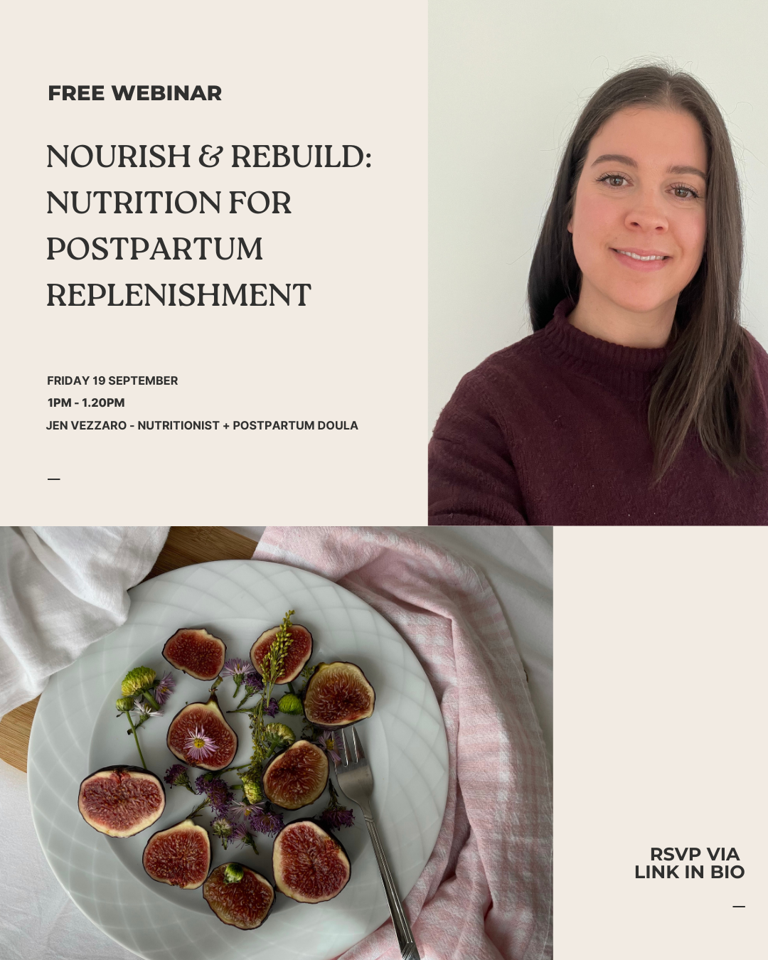 Free Webinar: Nourish & Rebuild: Nutrition for Postpartum Replenishment