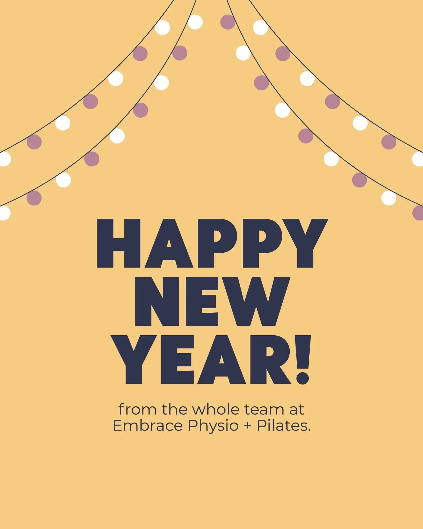Happy New Year to our beautiful Embrace community!

The team @embrace.physio.pilates wanted to take this opportunity to say thank you for your continued support throughout 2025 and that we hope you have a wonderful 2026 ahead ❤️

We are so excited to