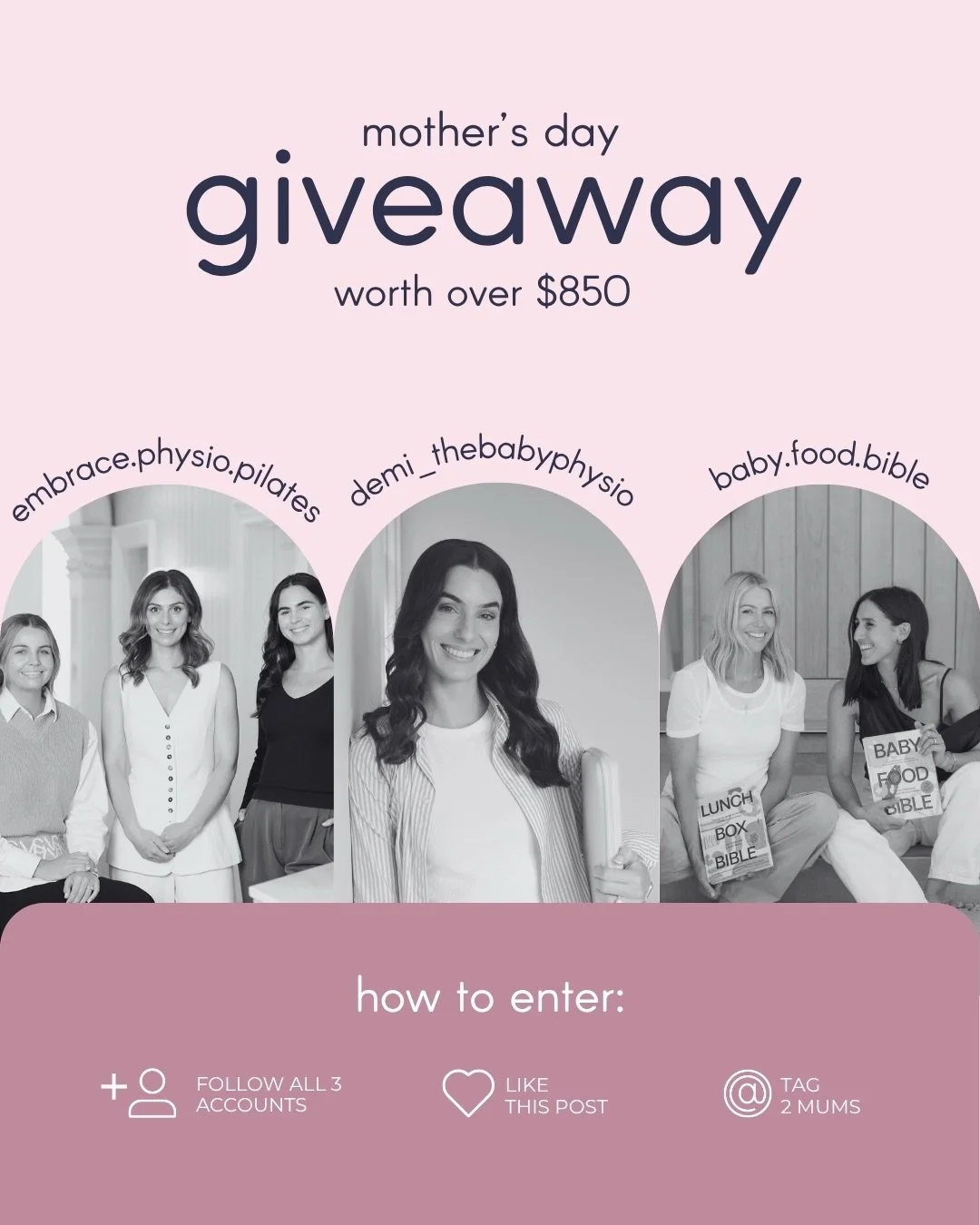 Mother&rsquo;s Day Giveaway!

To celebrate all the incredible mums in our community, Embrace Physio + Pilates, The Baby Physio and Baby Food Bible have teamed up to offer one lucky winner the ultimate Mother&rsquo;s Day prize pack.

We have organised