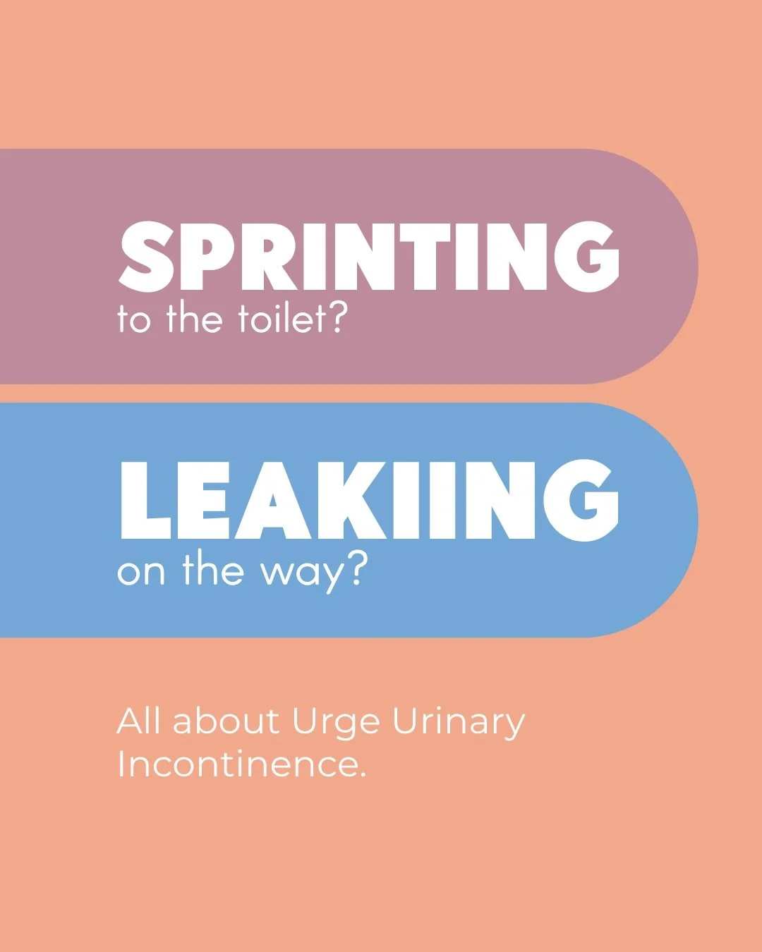 Feeling like your bladder is out of control? Sprinting to the toilet? Leaking on the way? This may be a sign of Urge Urinary Incontinence (UUI) 💦

This is more common than you think and has multiple contributing factors and treatment options. Swipe 