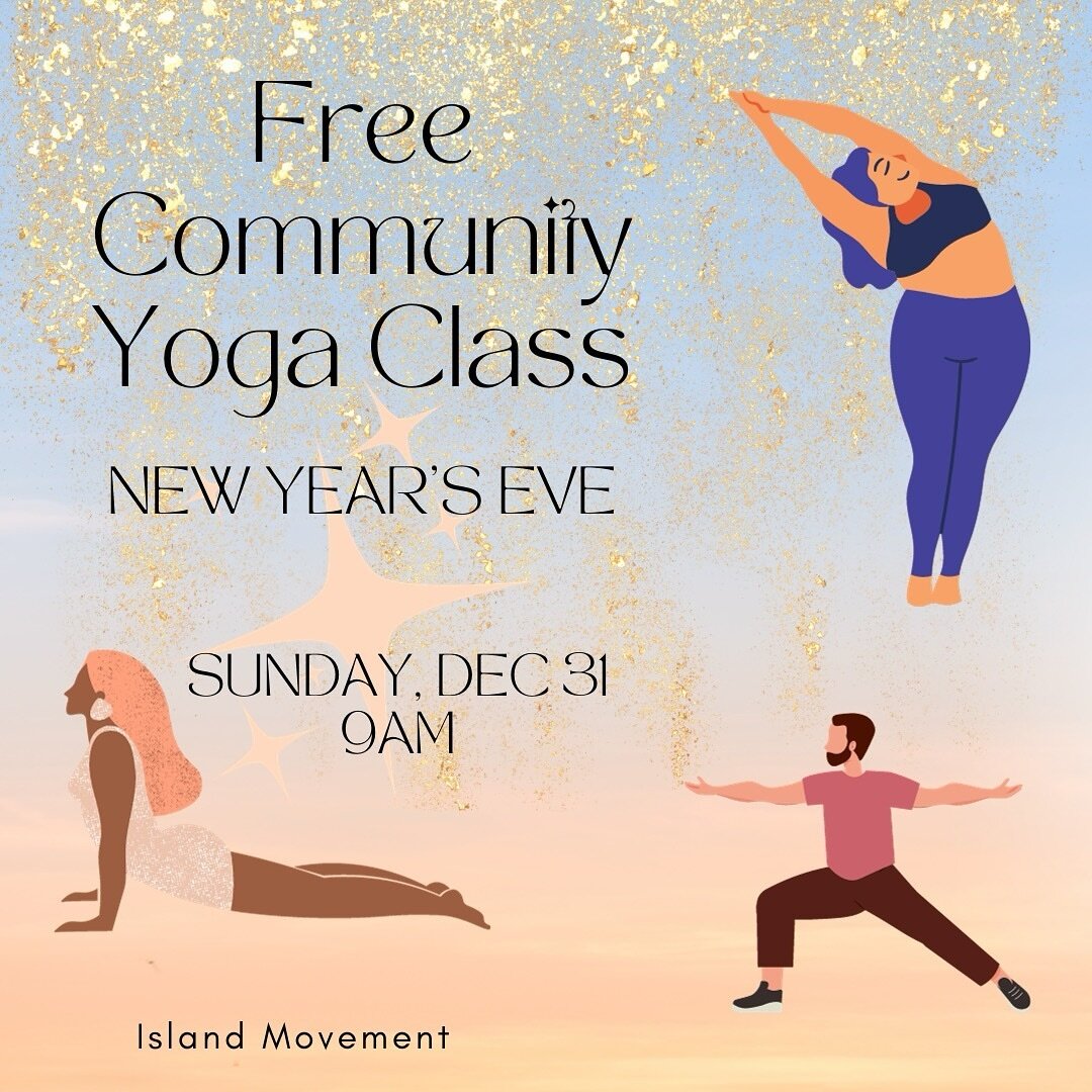 Join Laura and Tyler for a New Year&rsquo;s Eve flow. Let&rsquo;s celebrate community as we renew, reflect, &amp; rejuvenate!✨
&bull;
This yoga class is open to all members of the community. All levels of yogis are welcome. 
&bull;
🙏🏽✨