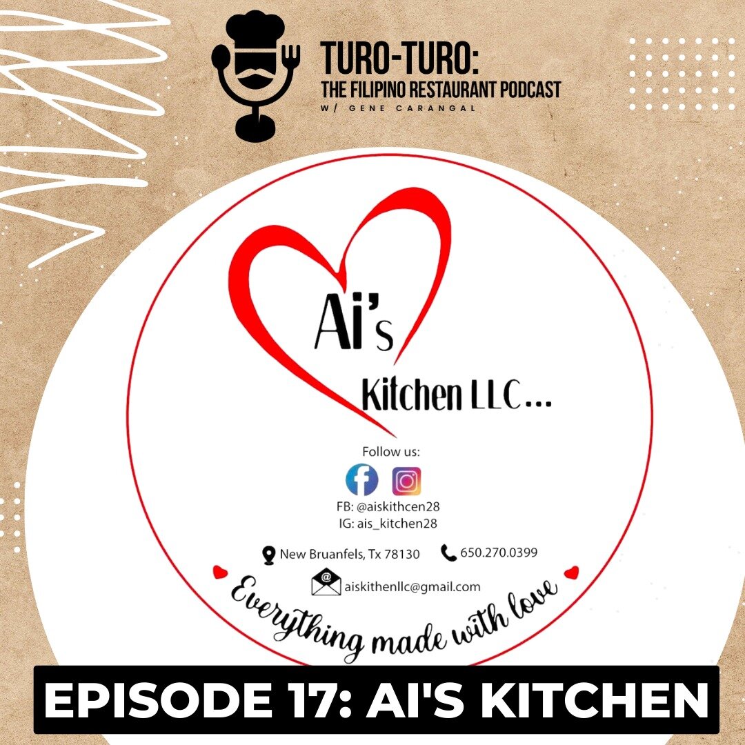 Hey everyone! As a proud supporter of Filipino restaurants, I'm excited to share that the interview with @ais_kitchen28 is now available on the Turo-Turo Podcast! If you're a fan of delicious Filipino cuisine, you won't want to miss this. Tune in to 
