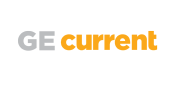 The logo of the George Washington University with text in orange and gray.