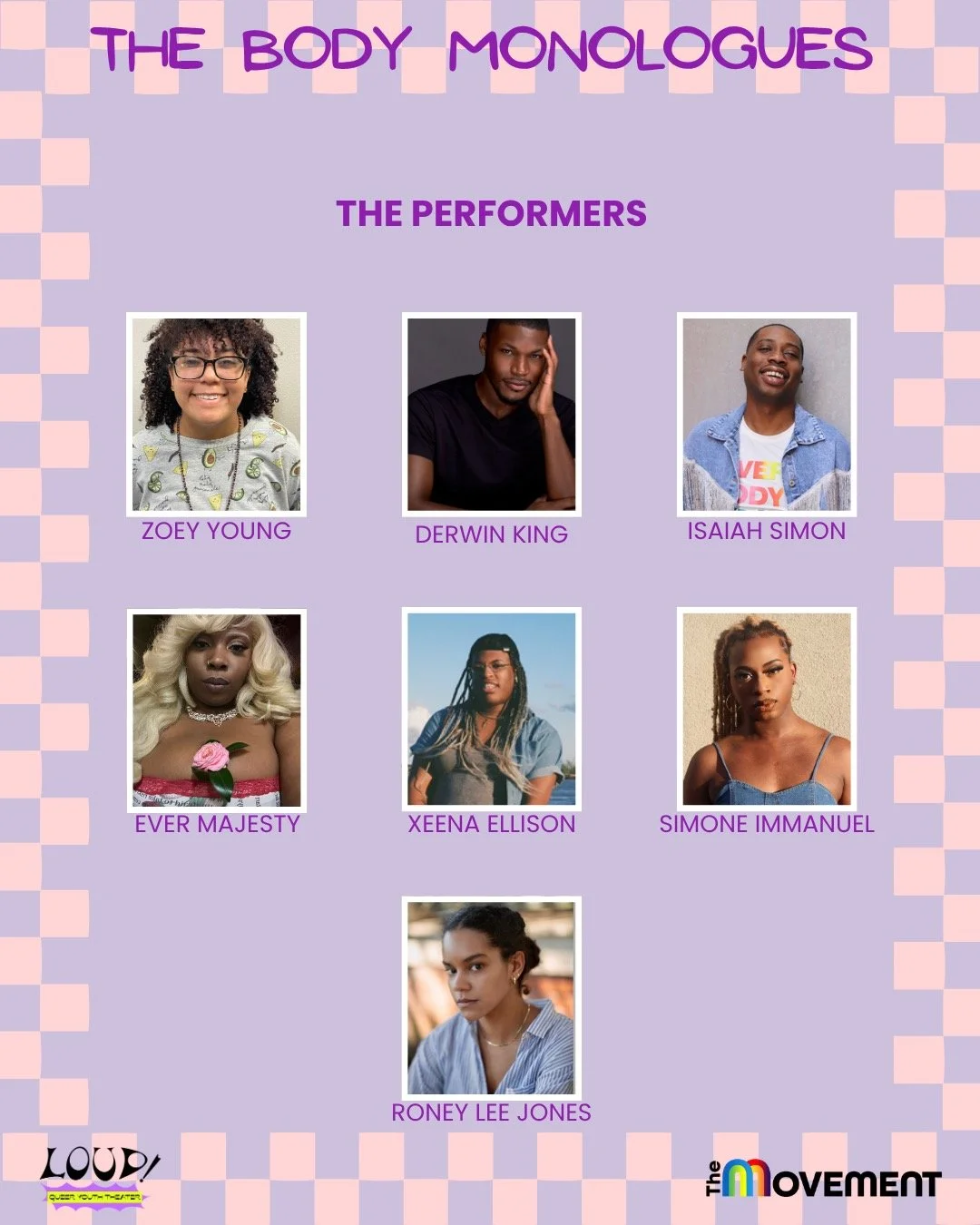 Say hello to the writers and performers who are making The Body Monologues possible! Some you may have seen at past LOUD events and for some this is their first LOUD collaboration! We are so grateful to make art with people around the city, country, 