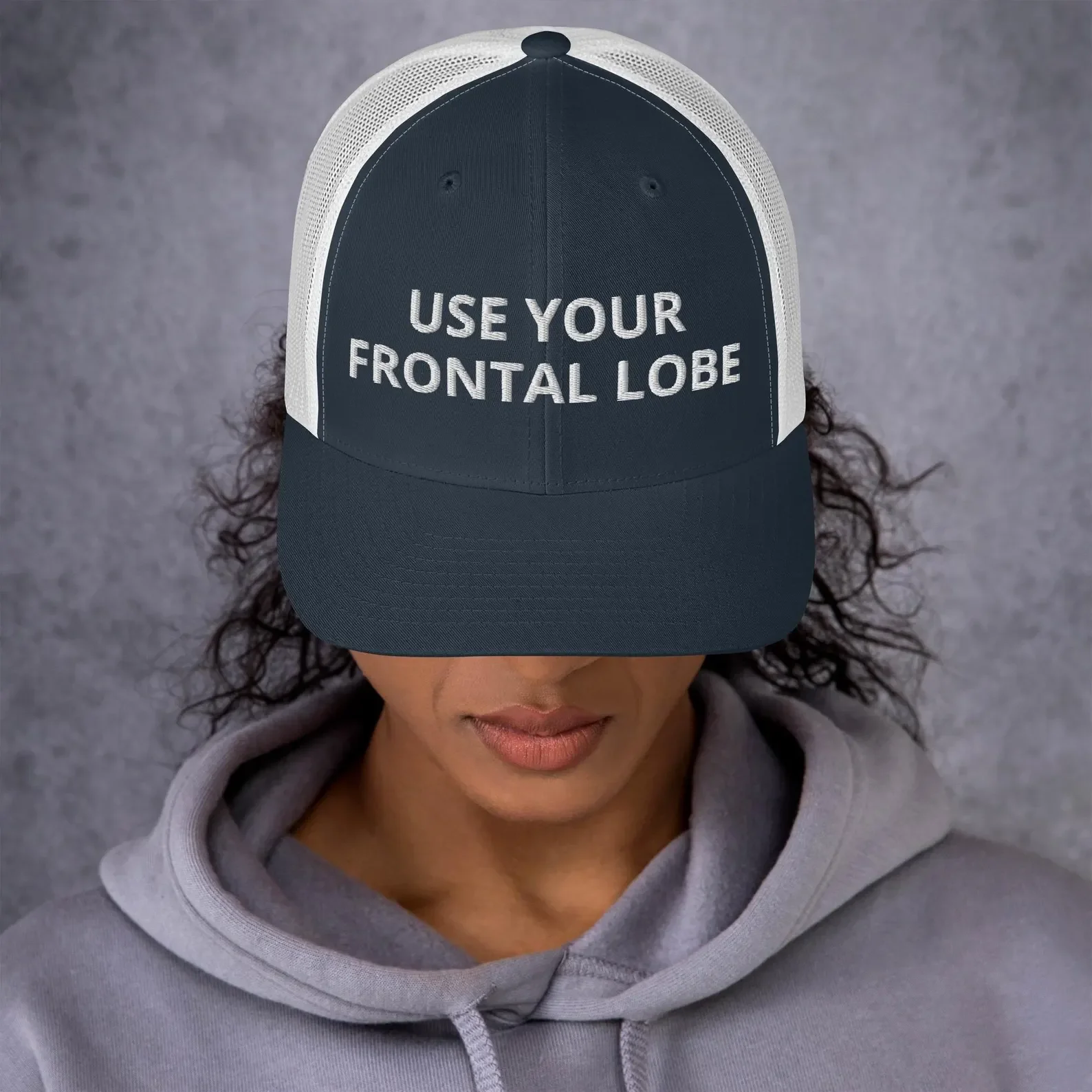 “Use Your Frontal Lobe”® — a subtle nod to applying critical thinking to new ideas, including AI, politics, you name it, as well as executive functioning. Loved by SLPs, educators, doctors, parents, and anyone who leads with critical thinking skills 
