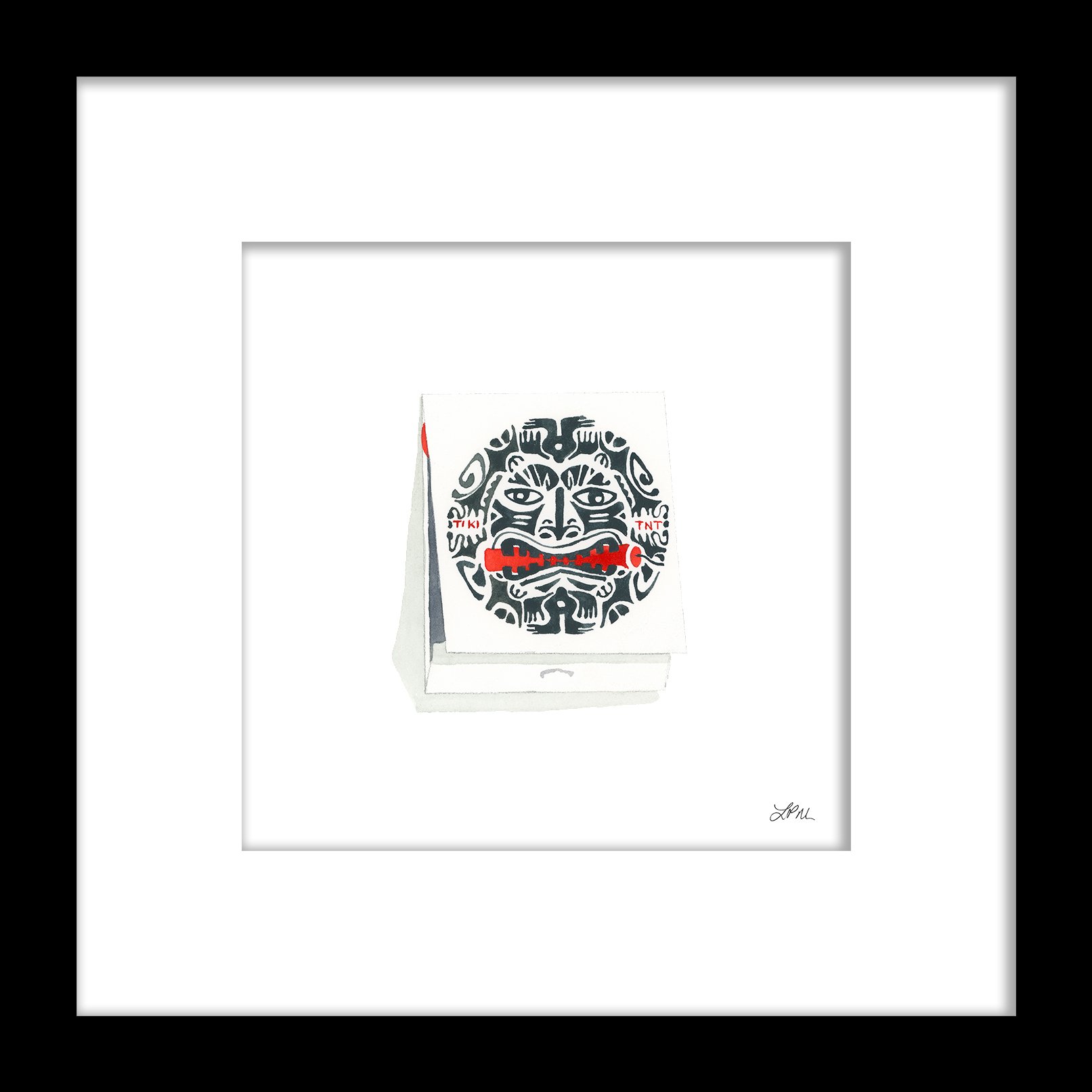 Tiki TNT restaurant matchbook art print