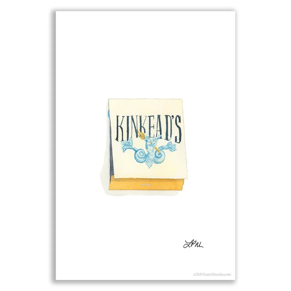 Kinkead's restaurant matchbook art print