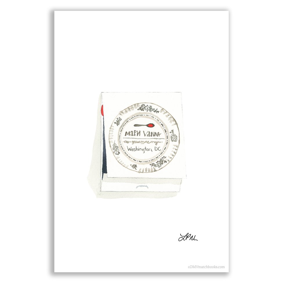 Mari Vanna restaurant DMV matchbook art print