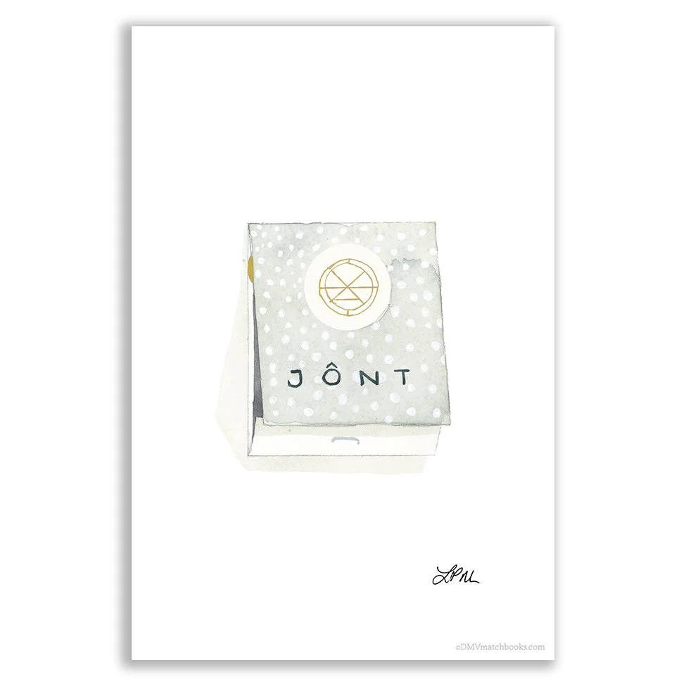 Jont restaurant matchbook art print DMV Matchbooks